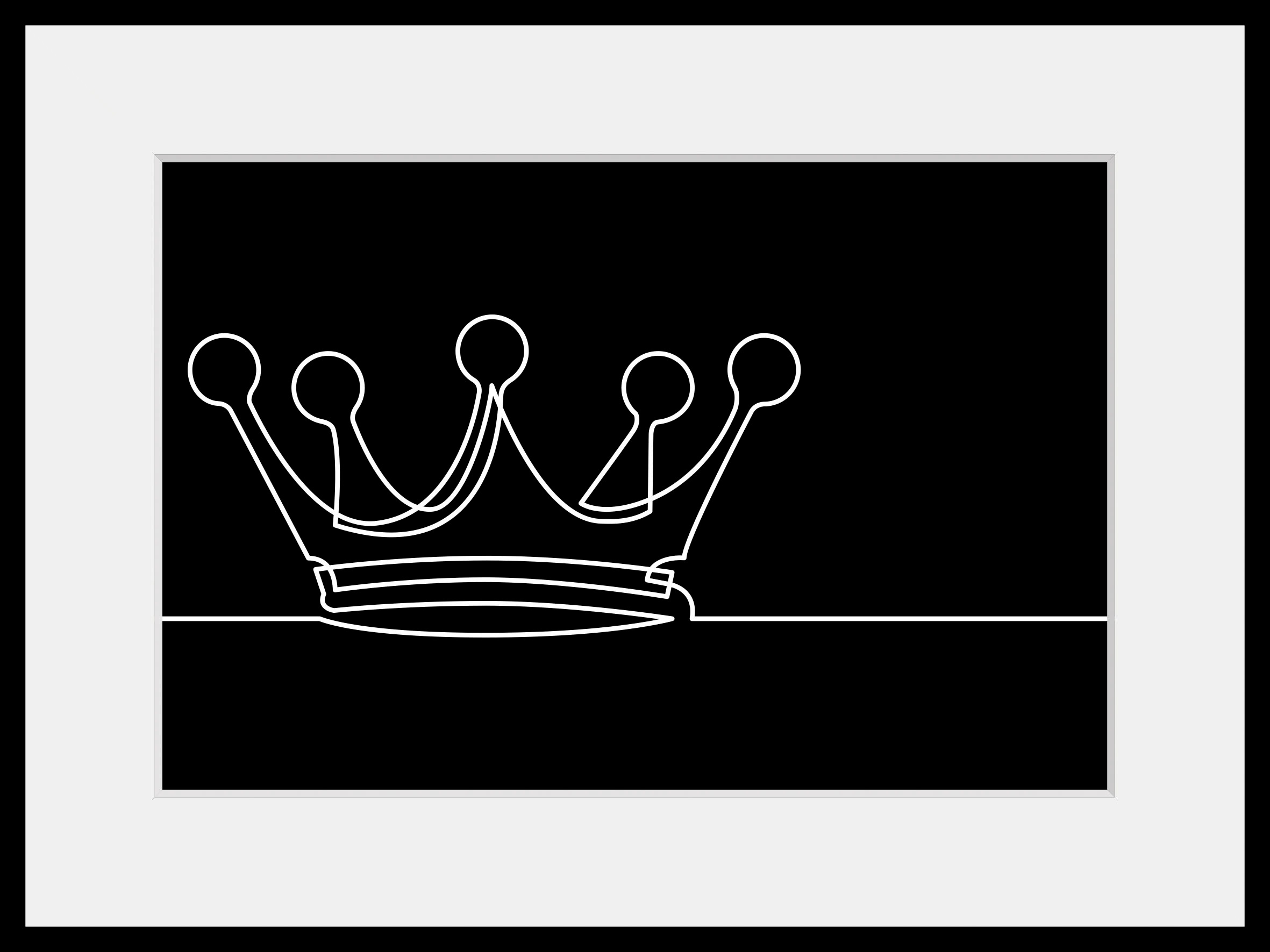 queence Bild »KING«, Könige-Kunst-Modern-Hasen-Könige, (1 St.), HD Premium Poster-Druck inkl. Holzrahmen