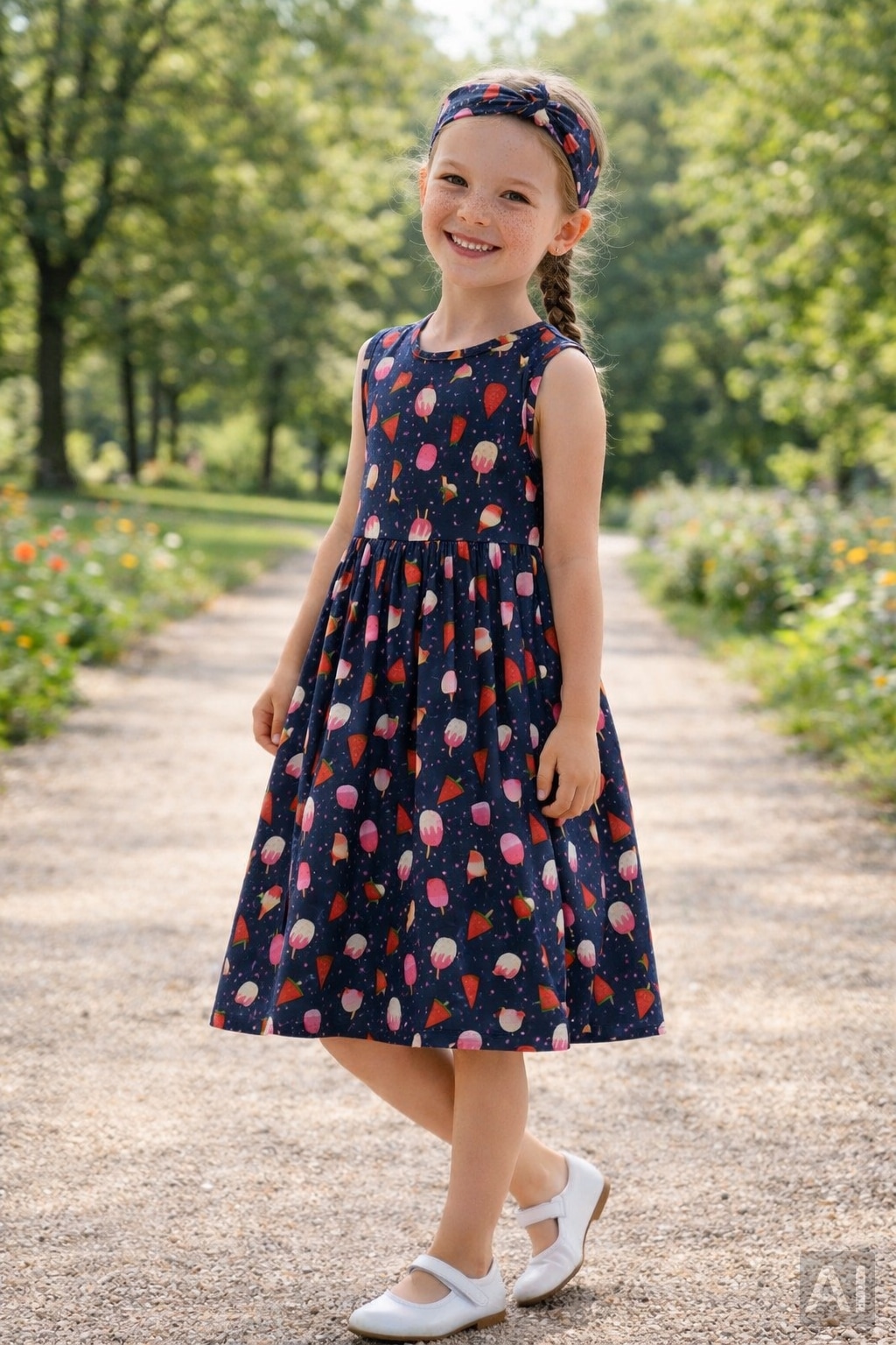 happy girls Jerseykleid Set, 2 tlg. tlg. mit süssem Haarband mit Schleifendetail