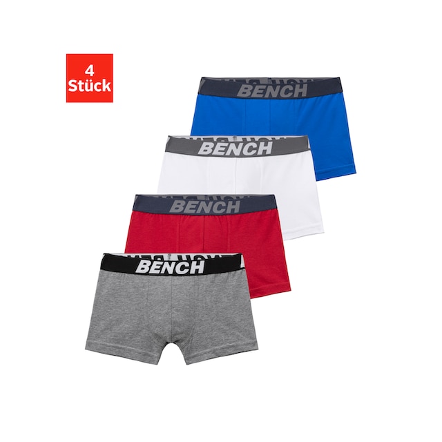 Trendige Bench. Boxer, (Packung, 4 St.), für Jungen mit Bench Schriftzug im  Bund versandkostenfrei - ohne Mindestbestellwert shoppen