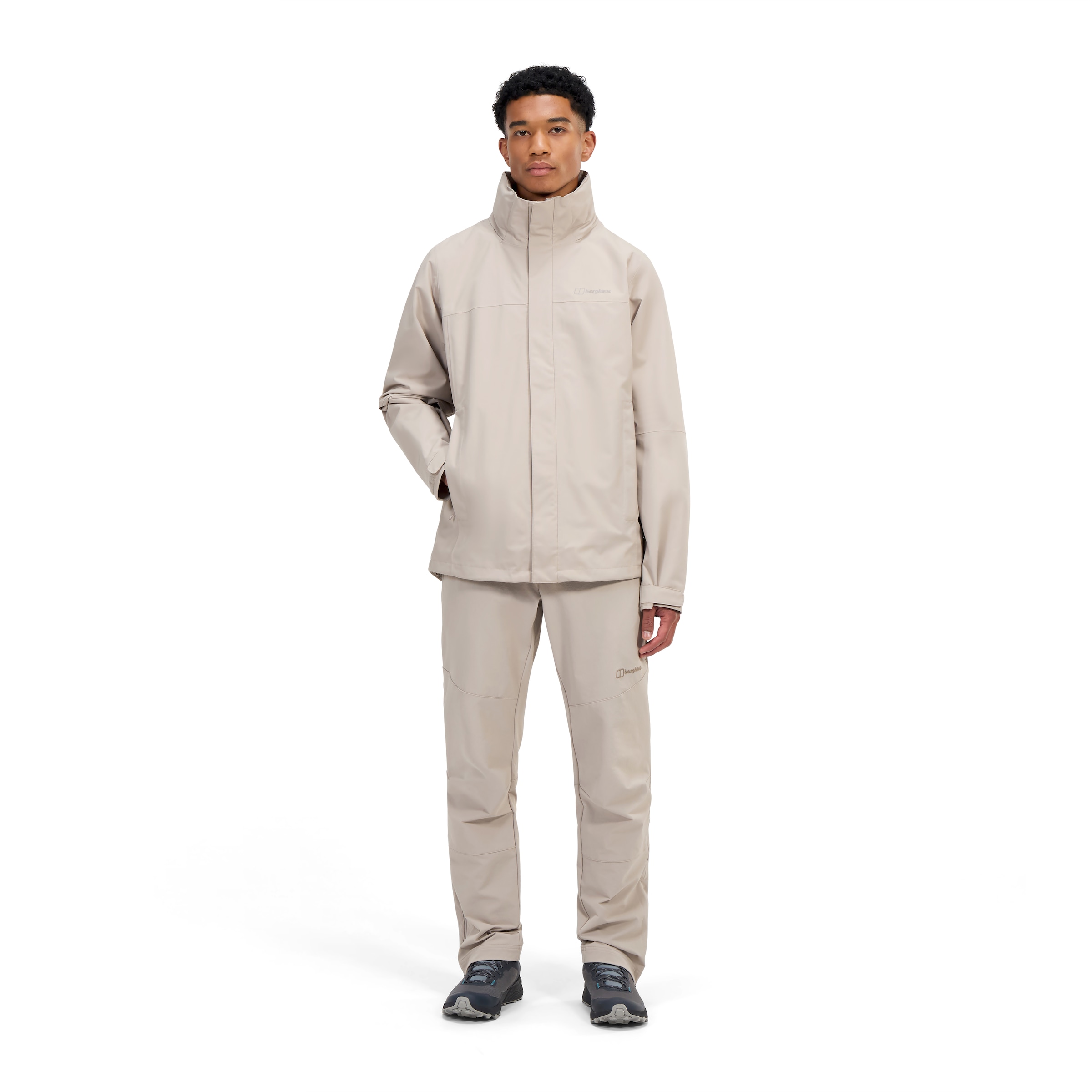 Berghaus Veste softshell »RG ALPHA 2.0 SHELL JKT AM« mit einrollbarer Kapuze, wasserdicht, atmungsaktiv