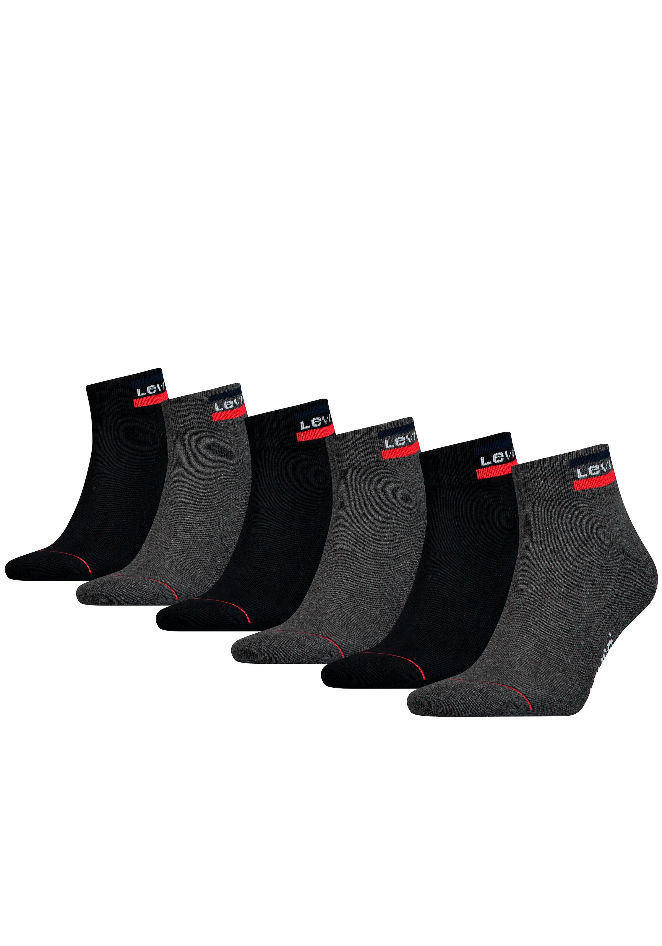 Image of Levis Kurzsocken Packung, 6 Paar tlg. mit breitem Logobund