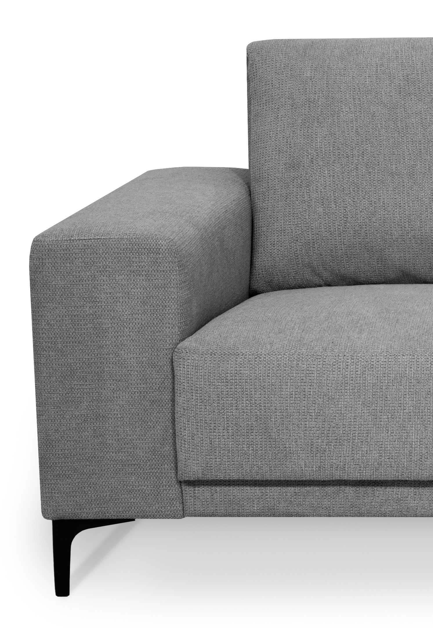 Places of Style 3-Sitzer »Xander«, Breite 224 cm, Soft-Touch Chenille, schwarze Metallfüsse