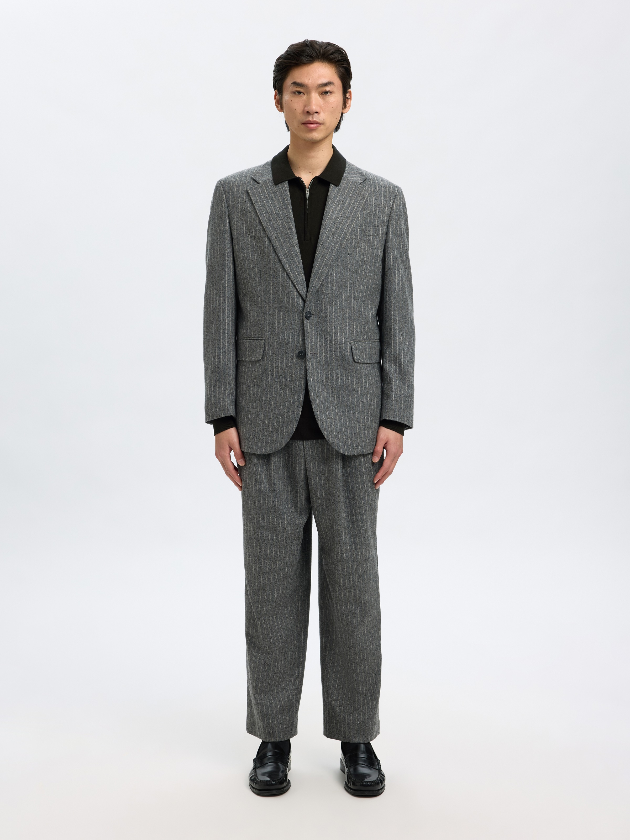 SELECTED HOMME Polokragenpullover »SLHBERG LS HALF ZIP POLO NOOS«