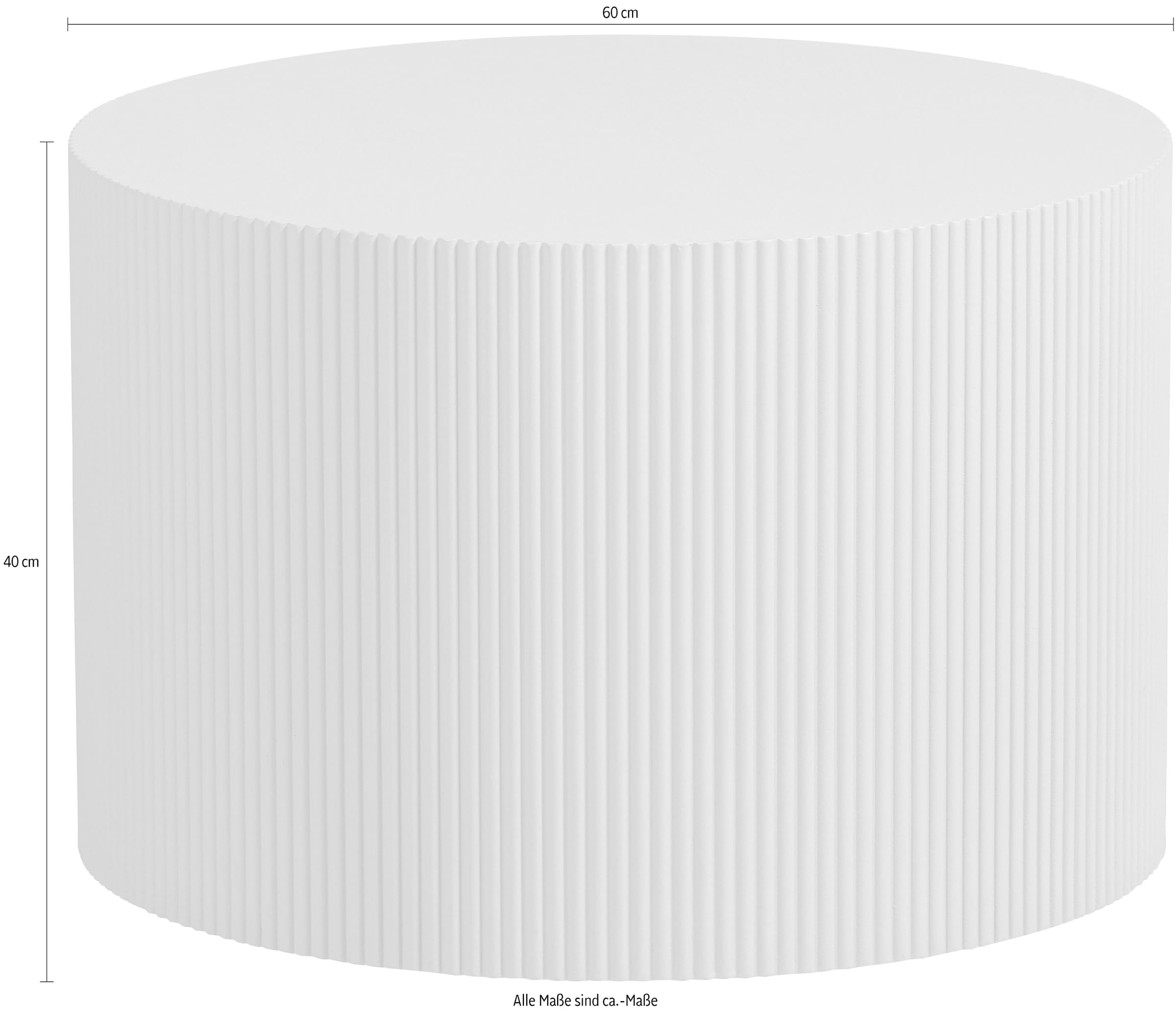 WOOOD Beistelltisch »Prague«, runde Form, aus gepresstem Plattenmaterial, Höhe 40 x ø 60 cm