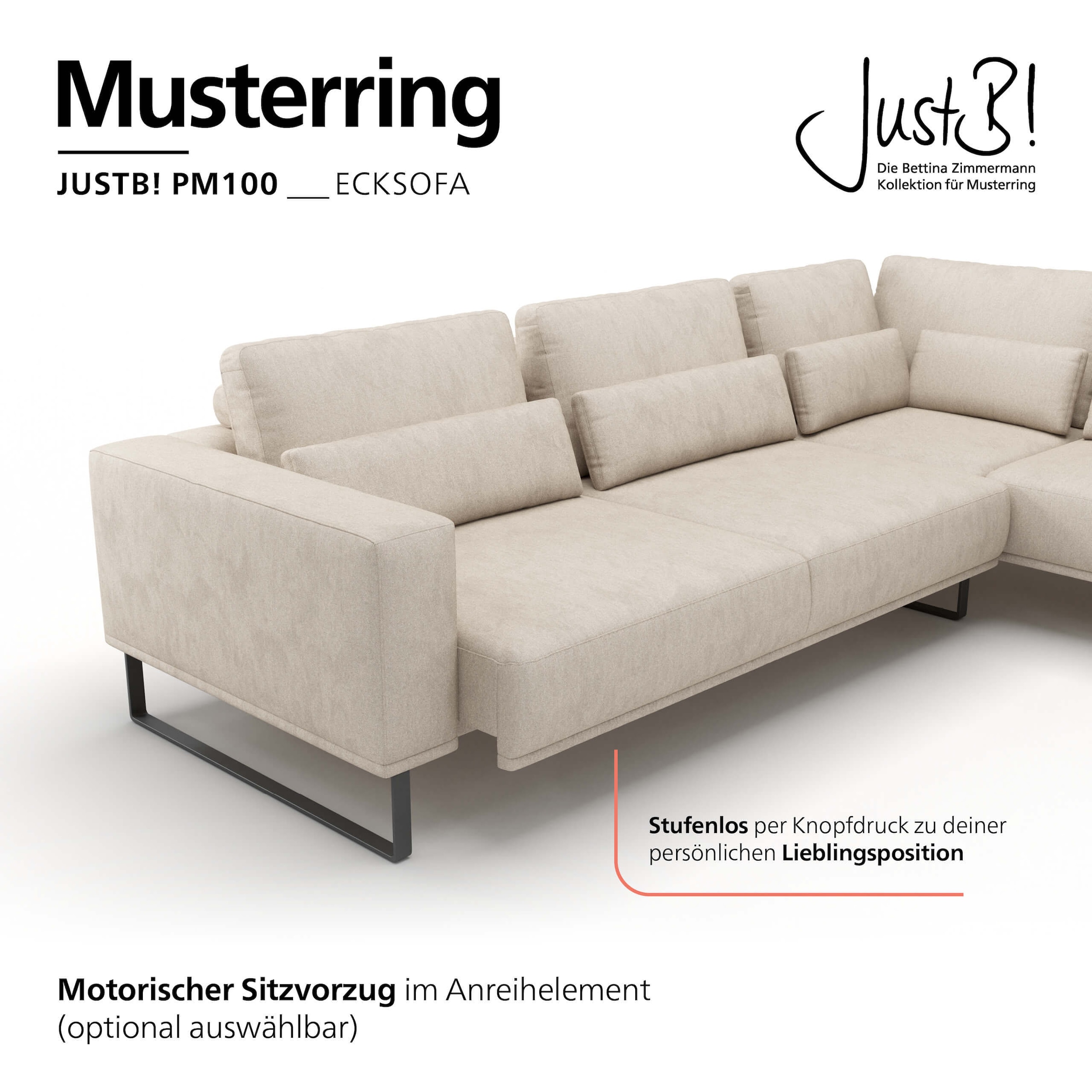 Musterring Canapé d'angle »JUSTB! PM100, stilvoller Lounge-Komfort von Musterring« Collection Bettina Zimmermann, option siège préféré & choix de pieds
