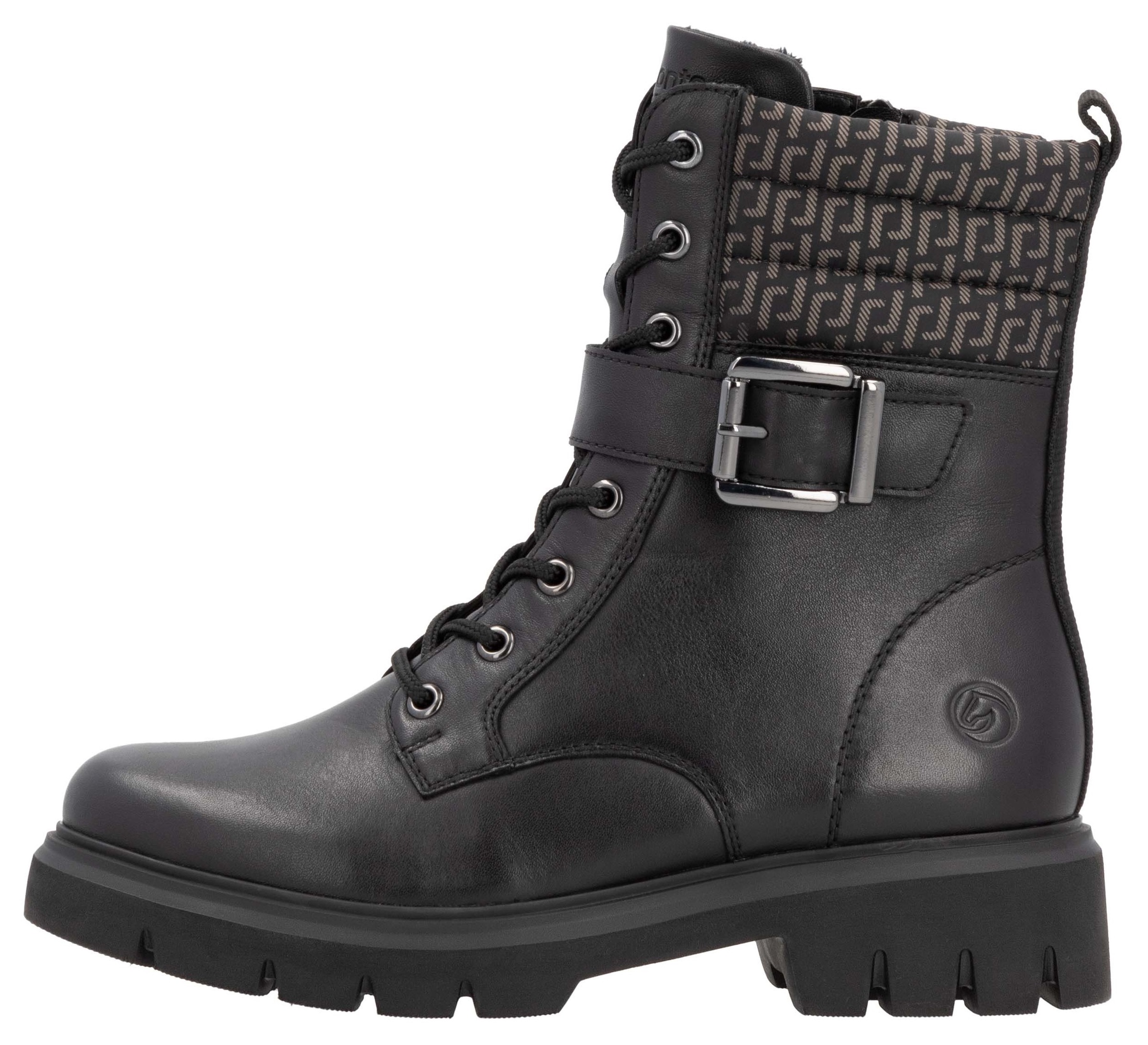 Remonte Winterstiefelette, Blockabsatz, Winterboots, Schnürboots mit Innenreissverschluss
