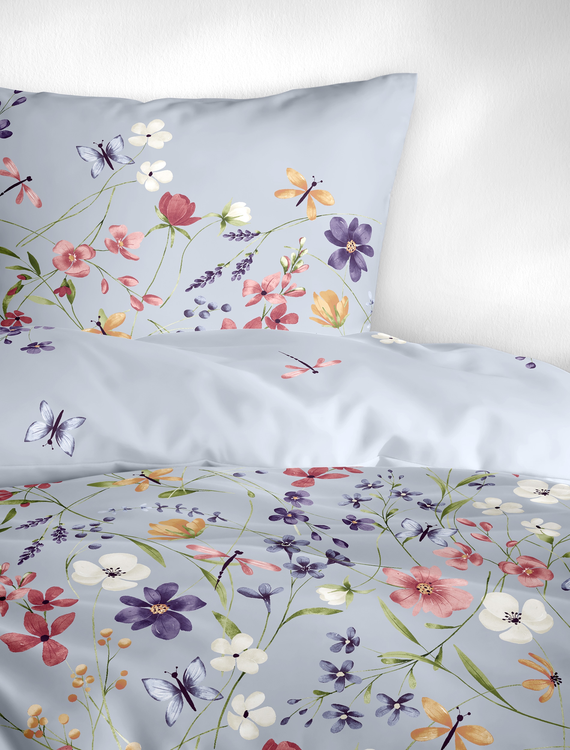 BIERBAUM Linge de lit »Bettwäsche 4180« 2 Mako-Satin, 100  % Baumwolle, pflegeleicht, seidig glänzend