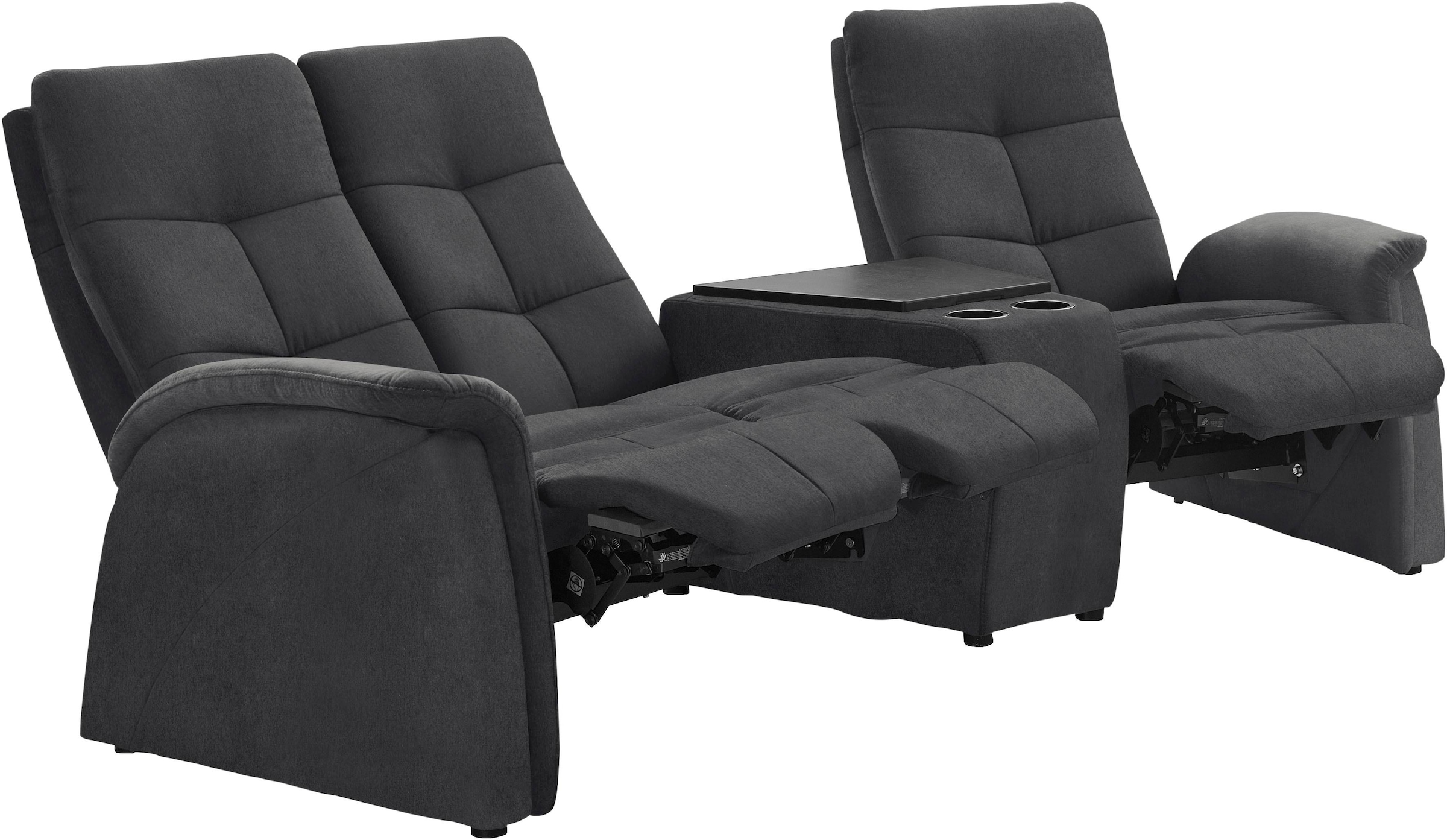 exxpo - sofa fashion 3-places »Tivoli, Kinosofa mit Relaxfunktion, mit Ablagetisch und Stauraum« bequem und komfortabel, hohe Rückenlehne