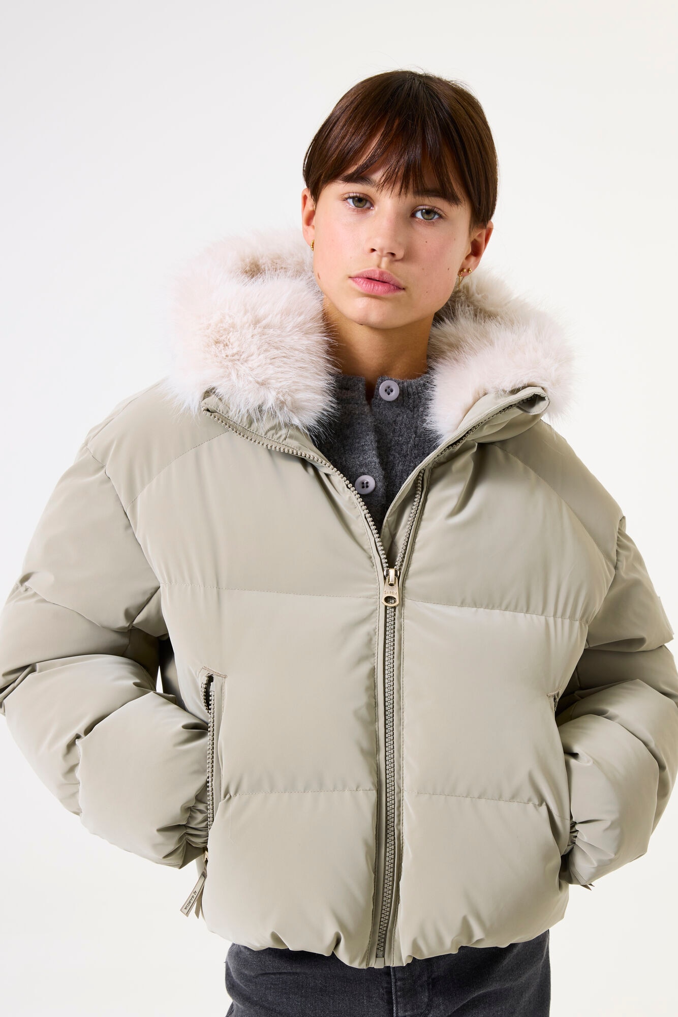 Image of Garcia Steppjacke mit Kapuze mit Kapuze for GIRLS
