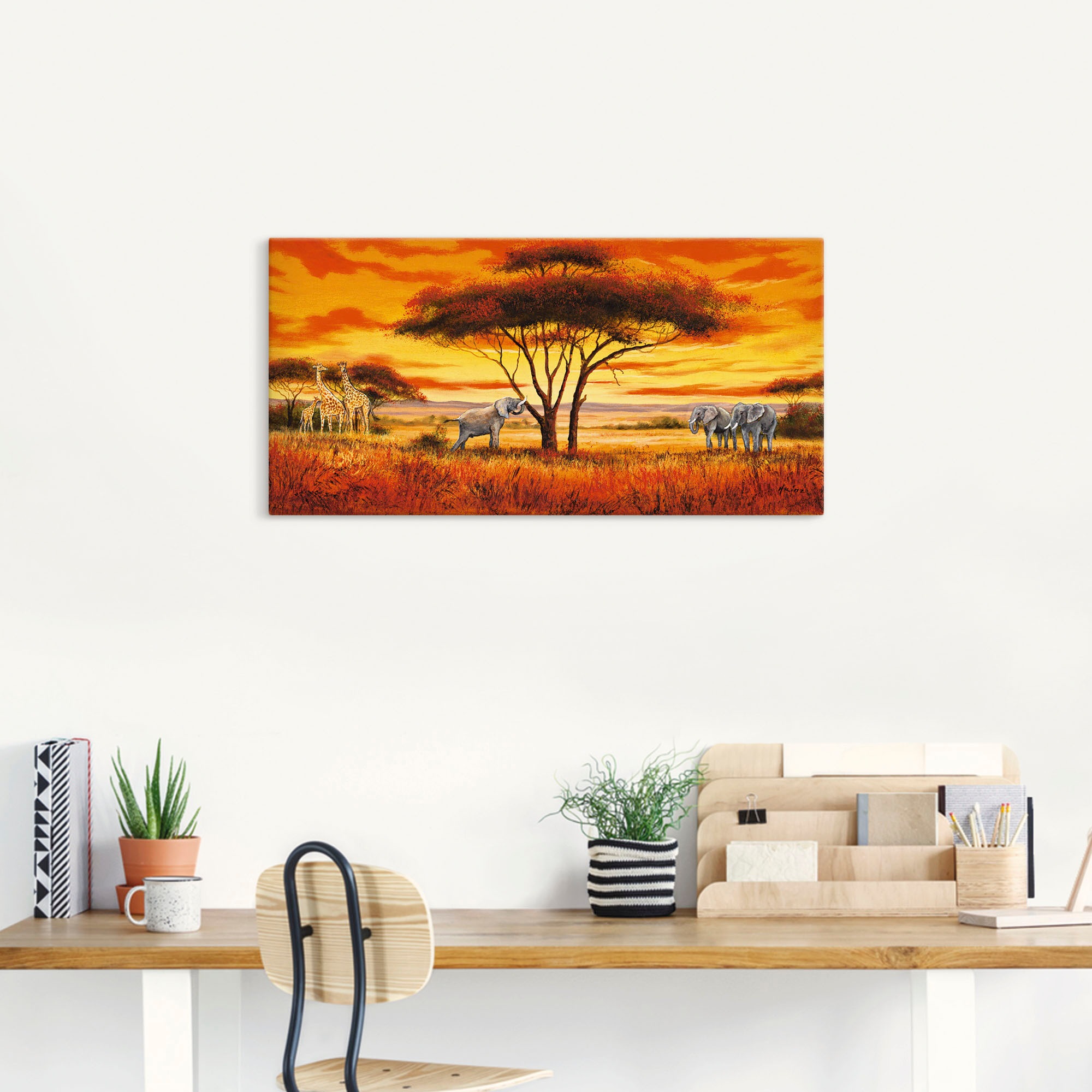 Artland Wandbild »Afrikanische Landschaft II«, Afrika, (1 St.), als Alubild, Outdoorbild, Leinwandbild, Wandaufkleber, versch. Grössen