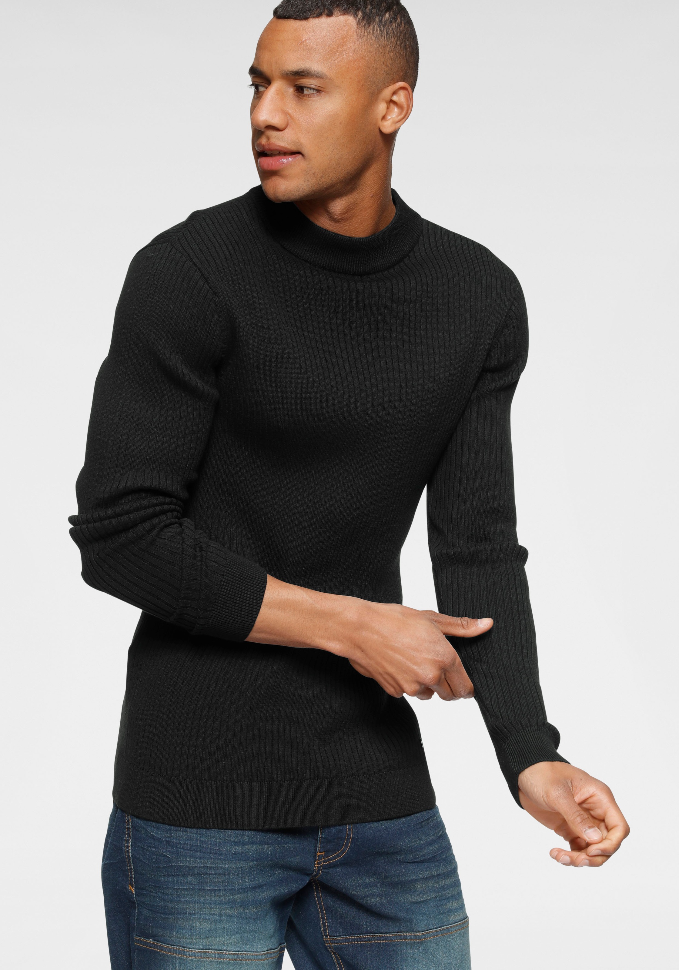 Image of Bruno Banani Strickpullover, in Rippstrickoptik bei Ackermann Versand Schweiz