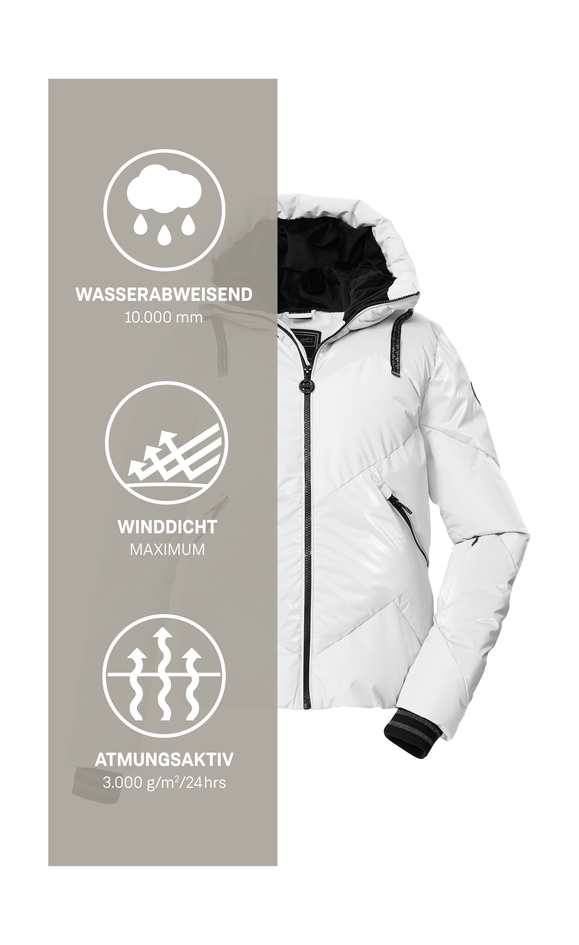 Killtec Veste de ski »KSW 113 WMN SKI QLTD JCKT« Winddichte, wasserabweisende Skijacke mit 10.000 mm Wassersäule