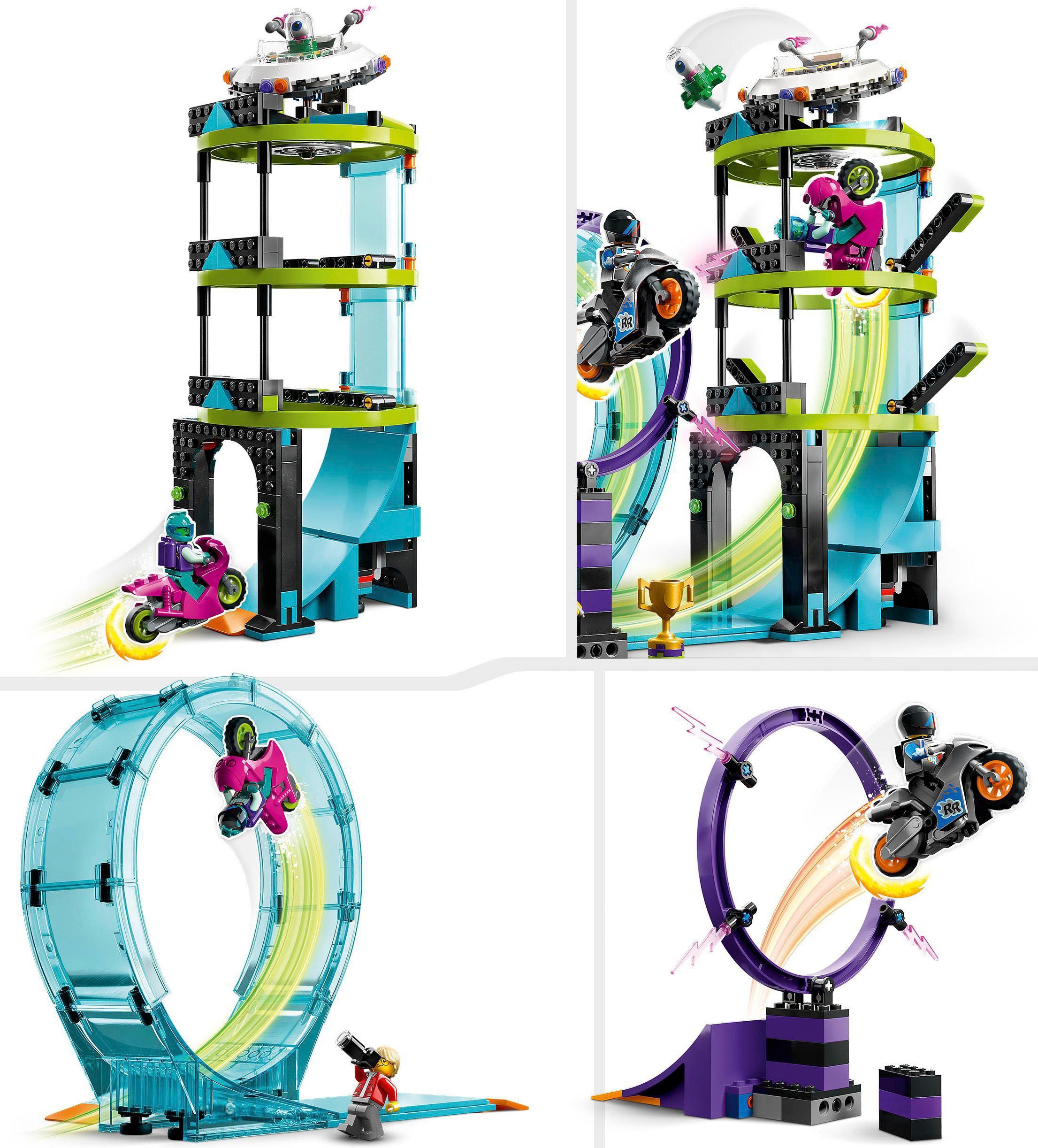 LEGO® Konstruktionsspielsteine »Ultimative Stuntfahrer-Challenge (60361), LEGO® City Stuntz«, (385 St.)