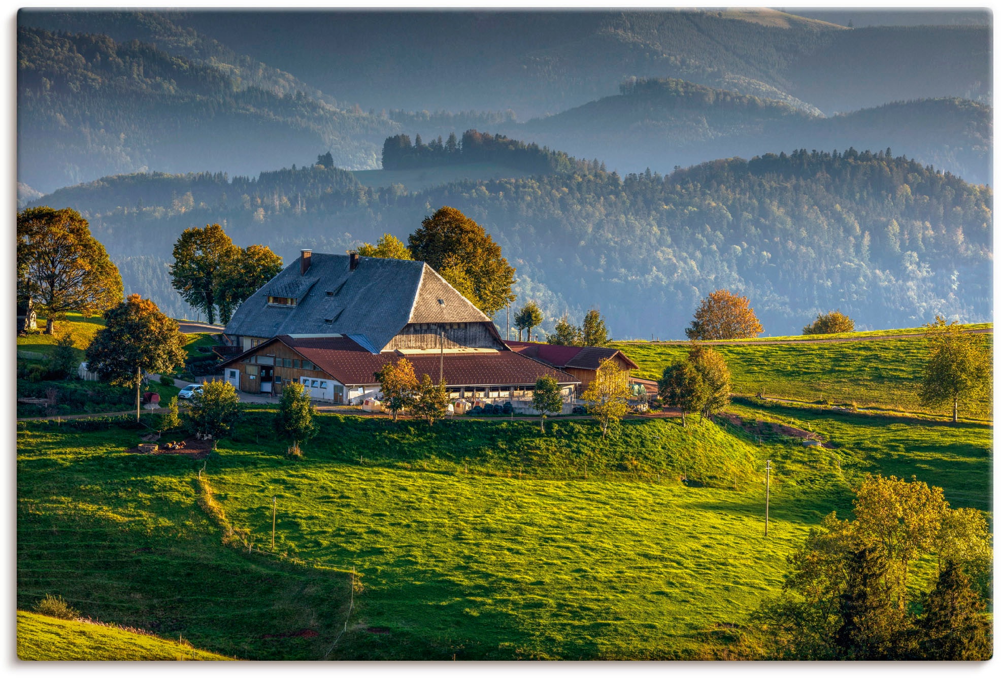 Image of Artland Leinwandbild "Bauernhof bei St.Peter Schwarzwald" Berge & Alpenbilder 1 Stk. tlg. auf Holzrahmen gespannt