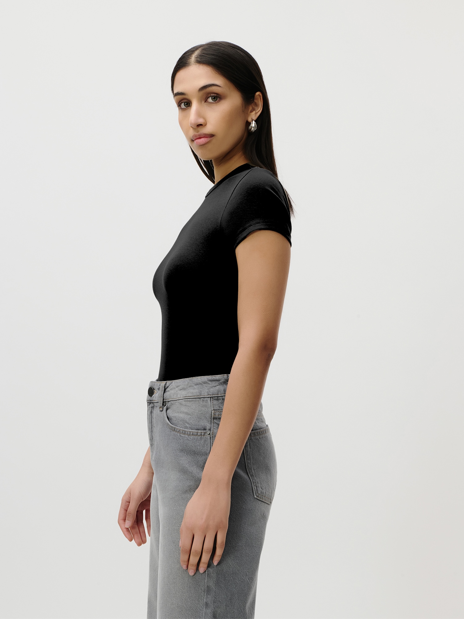 LeGer T-shirt »Ria, LeGer by Lena Gercke« schlicht, slim fit