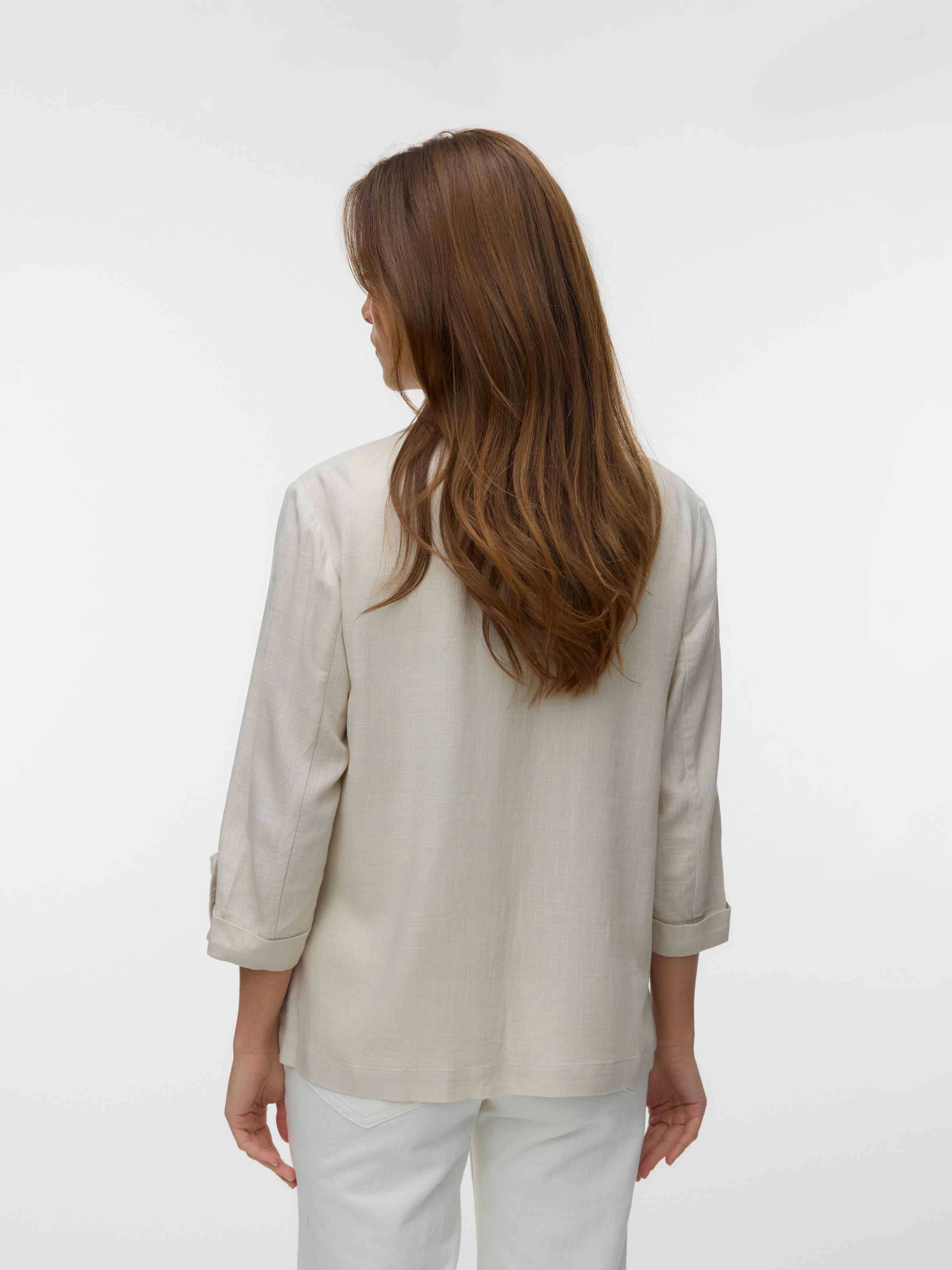 Vero Moda Blazer long »VMROSIE 3/4 LOOSE BLAZER NOOS« mélange viscose, coupe régulière, avec lin