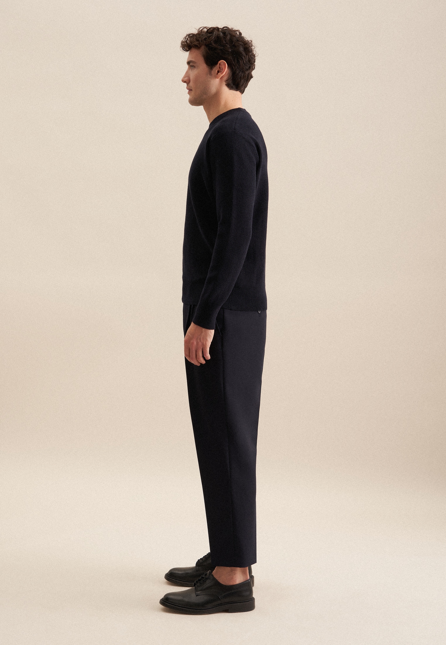 seidensticker Strickpullover »Schwarze Rose« 1/1 Rundhals Uni