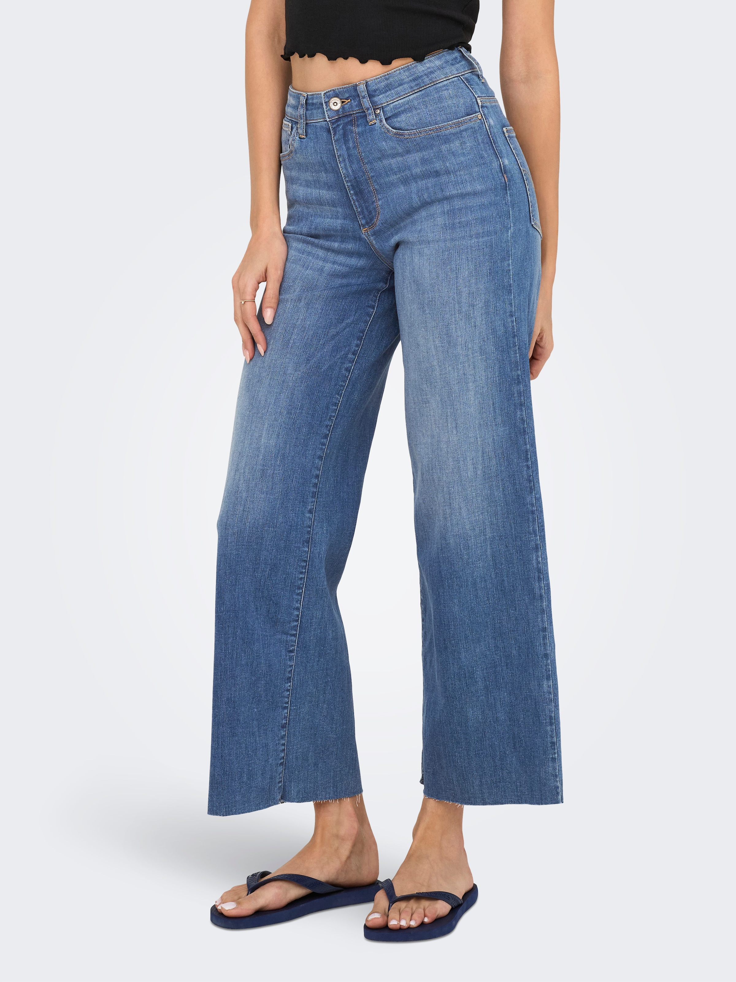 Image of ONLY High-waist-Jeans "ONLANN-MADISON HW CROP WD DNM SOO618NOOS"