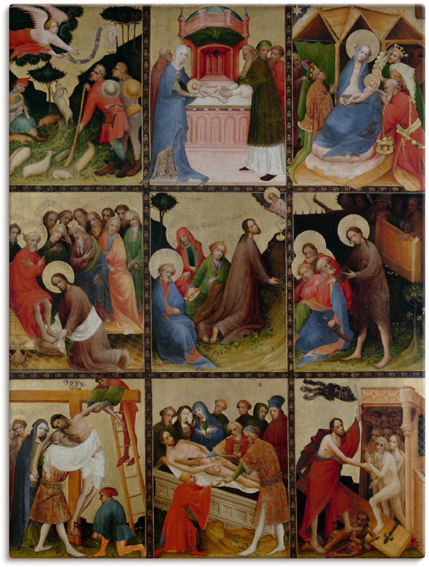 Image of Artland Wandbild »Goldene Tafel. Innenflügel I«, Religion, (1 St.), in vielen Grössen & Produktarten -Leinwandbild, Poster, Wandaufkleber / Wandtattoo auch für Badezimmer geeignet bei Ackermann Versand Schweiz