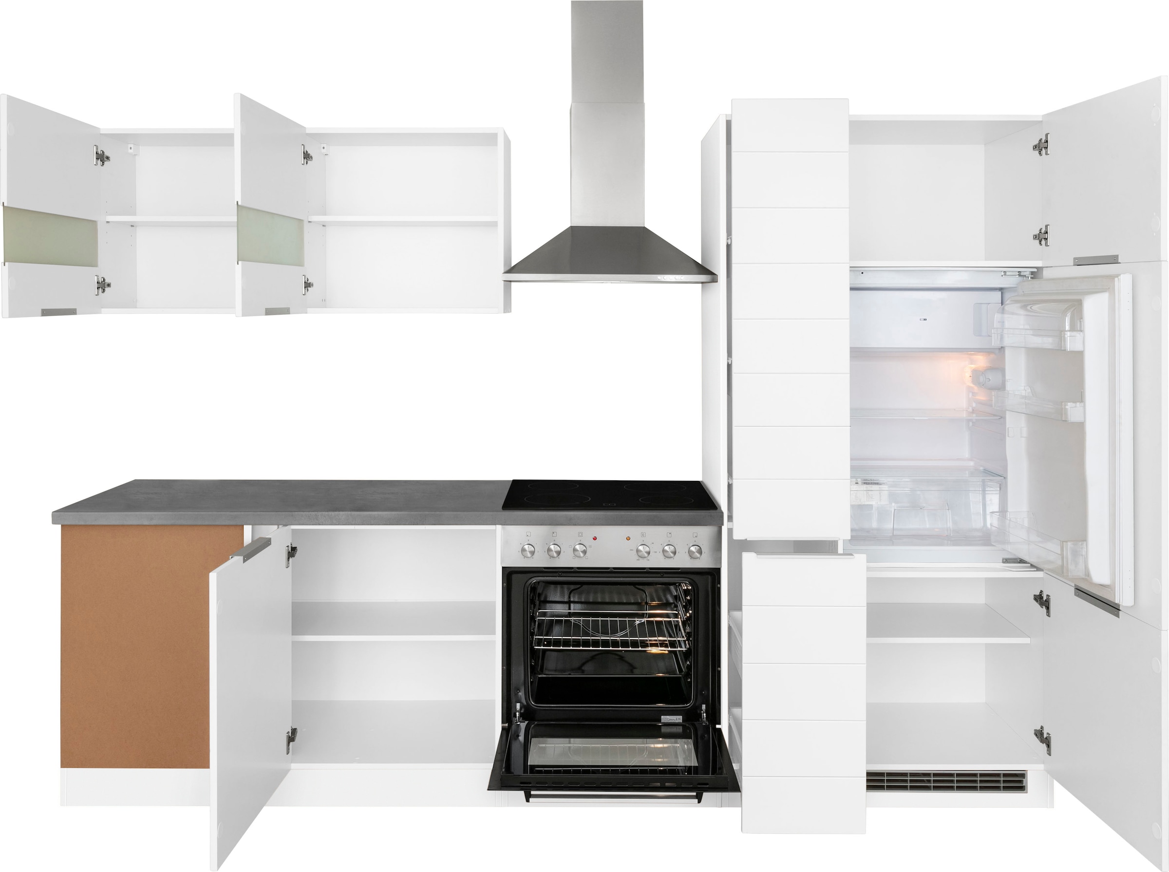 KOCHSTATION Winkelküche »KS-Luhe« Stellbreite 240x270 cm, wahlweise mit oder ohne E-Geräten, MDF-Fronten