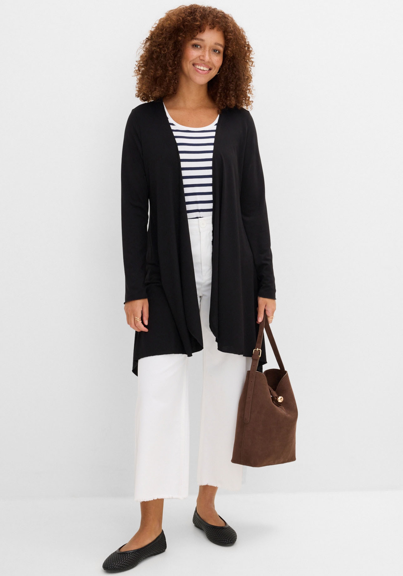 bonprix Shirtjacke »Shirtjacke aus Viskose-Mischung« bequeme Passform, Zipfelsaum, aus Viskose-Mischung, Casual Stil