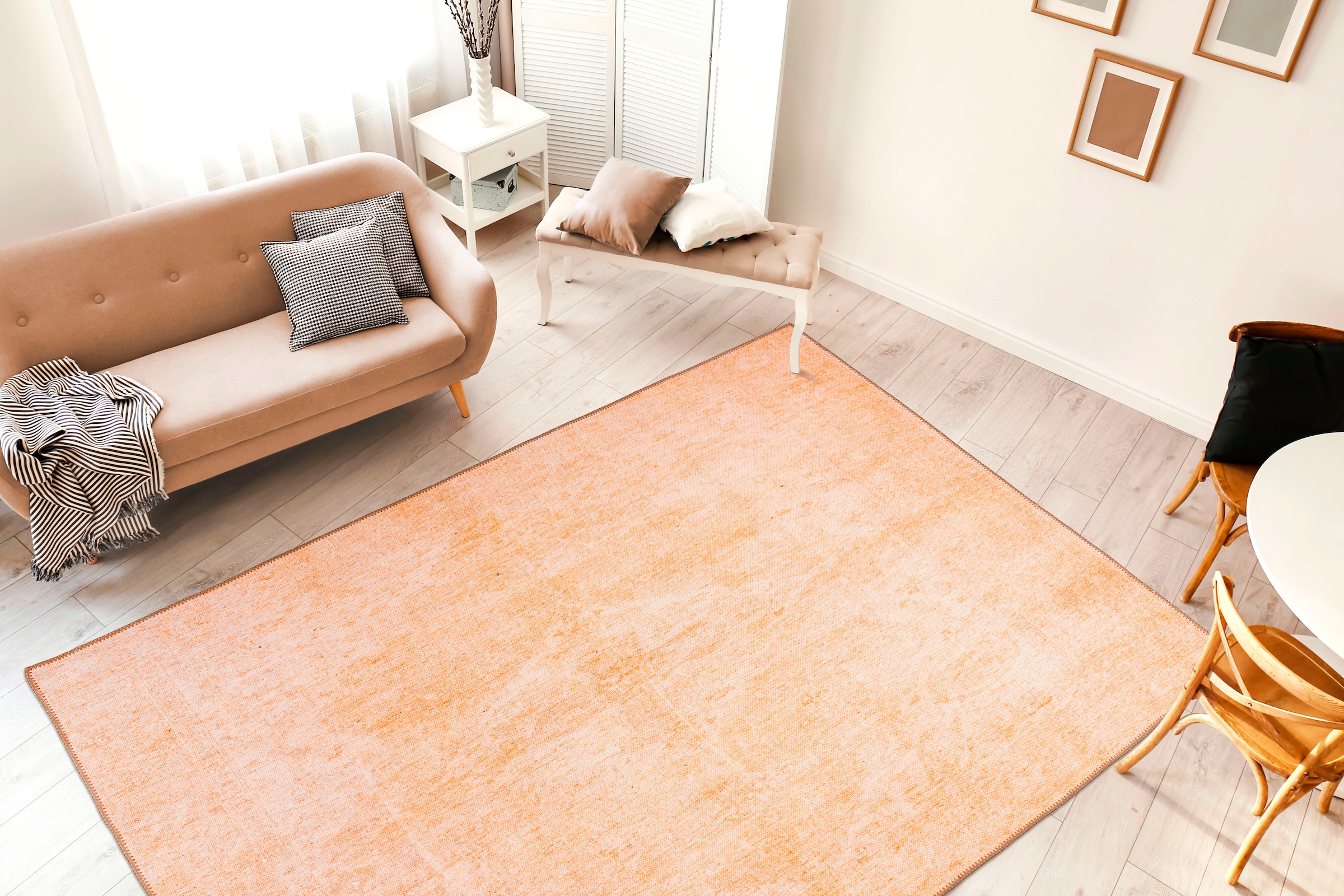 me gusta Teppich »Faye 825«, rechteckig, 6 mm Höhe, Flachgewebe, gedrucktes Motiv, Wohnzimmer, Esszimmer