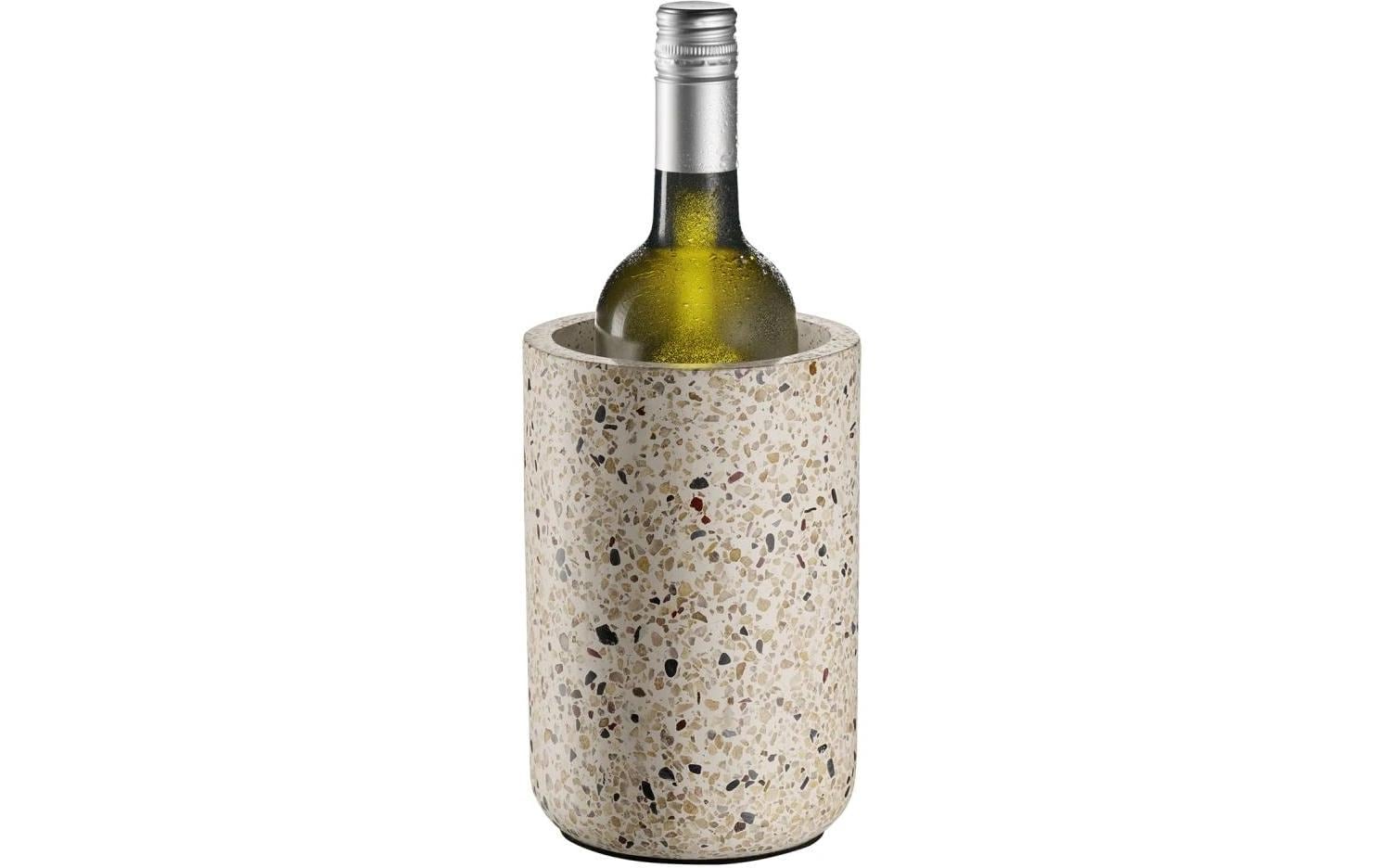 APS Outdoor-Flaschenkühler »Flaschenkühler -TERRAZZO-, Ø 12,5 cm, Höhe ca. 19 cm, Beton« in Terrazzo Optik