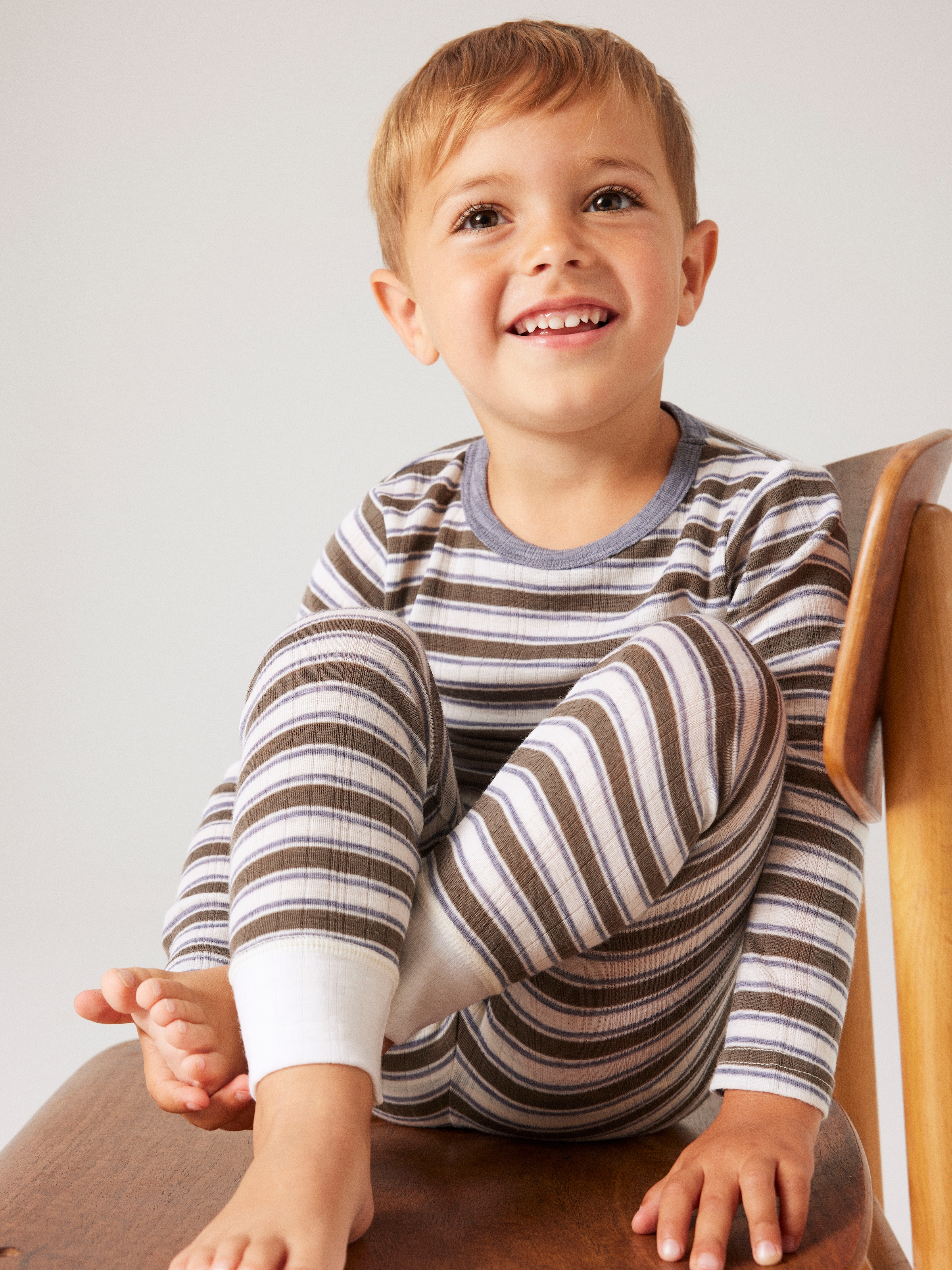 Name It T-shirt à manches longues »NMMWANG WOOL NEEDLE LS TOP NOOS« Laine, coupe régulière