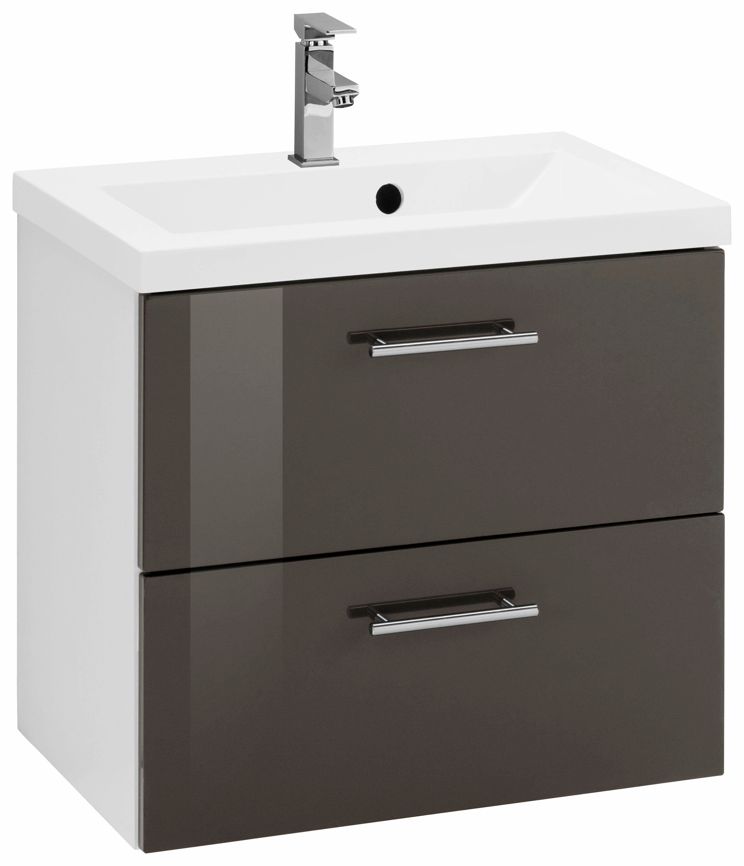 Image of welltime Waschbeckenunterschrank "Venedig" Badmöbel, Waschtisch inkl. Waschbecken, Breite 60 cm