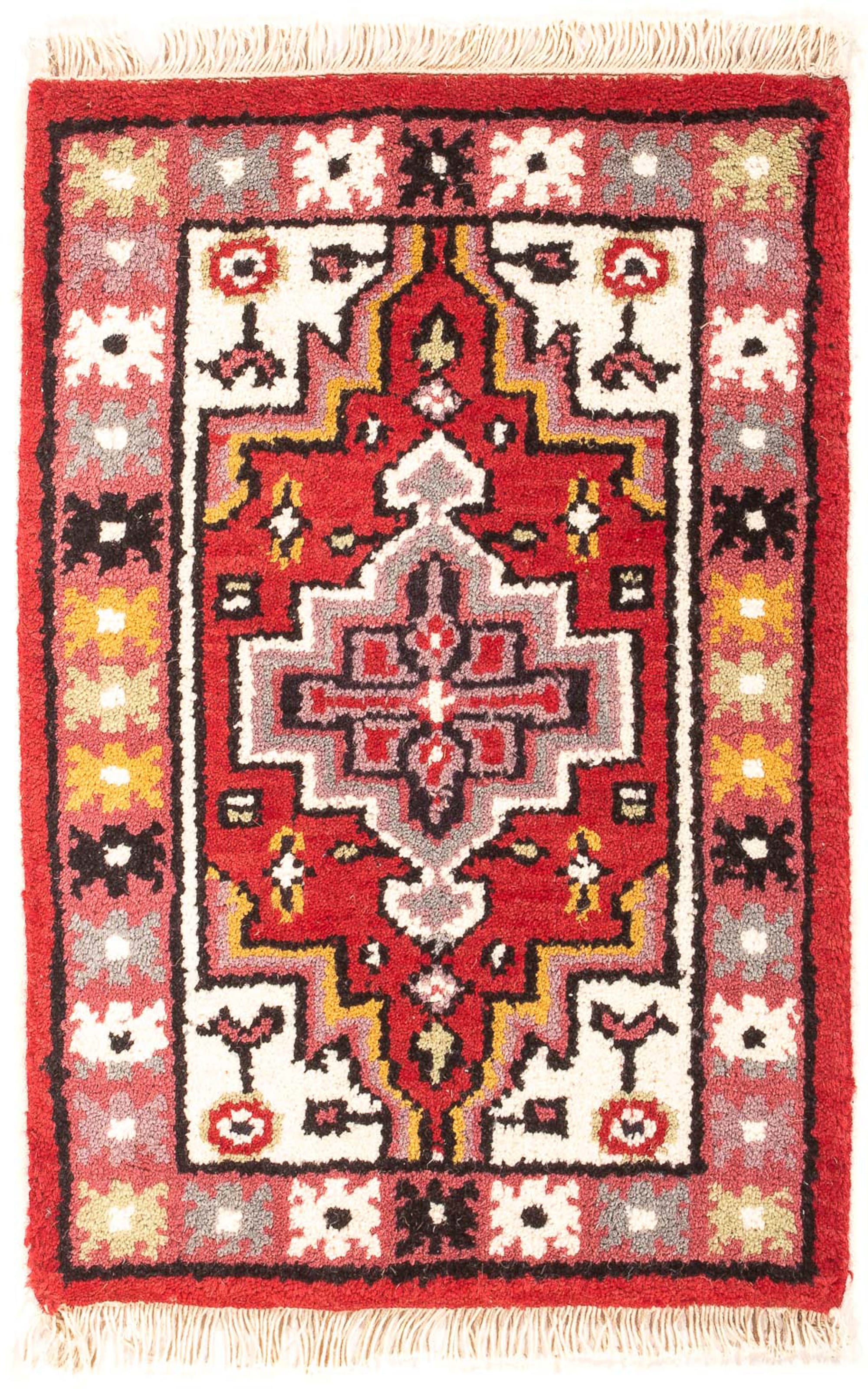 morgenland Orientteppich »Orient - 60 x 40 cm - rot«, rechteckig, Wohnzimmer, Handgeknüpft, Einzelstück mit Zertifikat