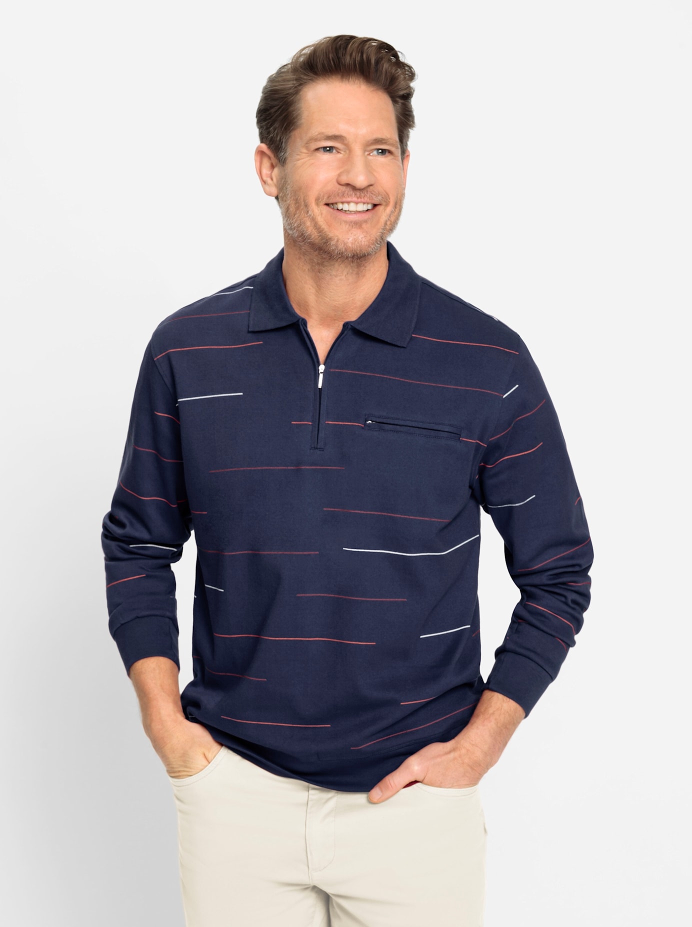 Image of Marco Donati Langarm-Poloshirt "Sweatshirt" 1 Stk.
