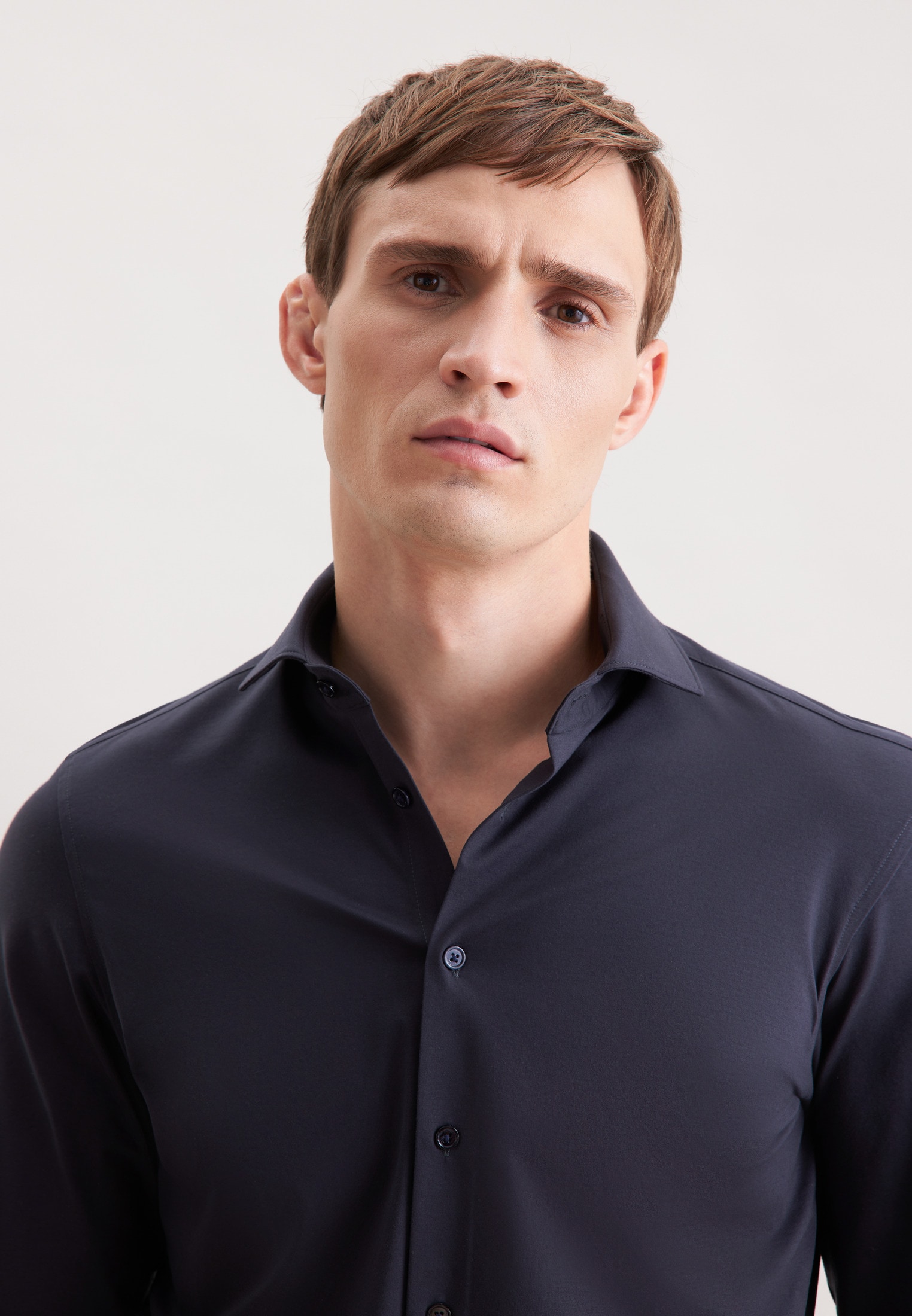 seidensticker Chemise d'affaires »Schwarze Rose« Slim 1/1 Kentkragen Uni