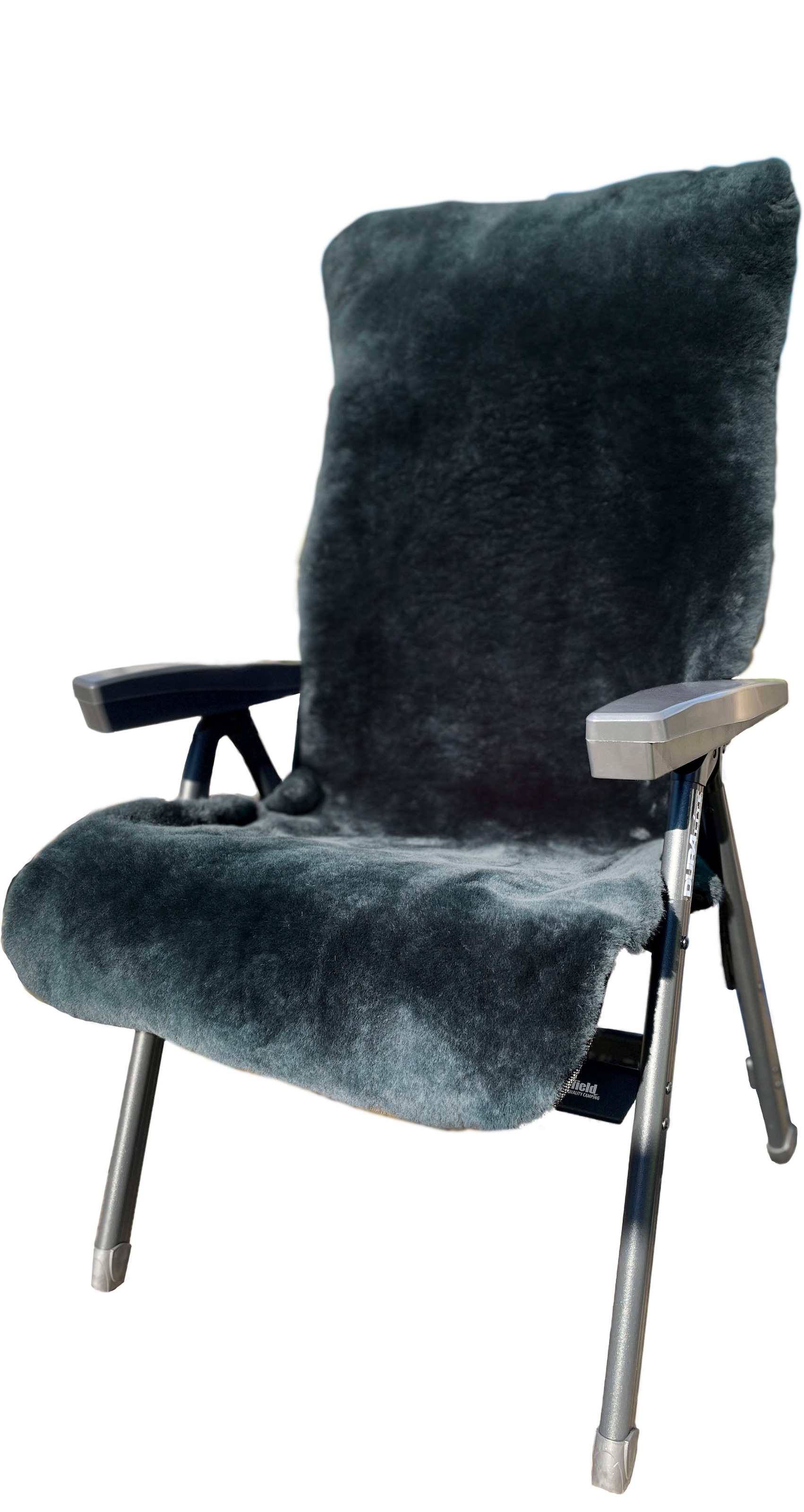 Heitmann Felle Couverture »Lammfell-Auflage für Garten- und Campingstühle, Sitzauflage« Peau d’agneau tondue, chaude et moelleuse, parfaite pour jardin et camping