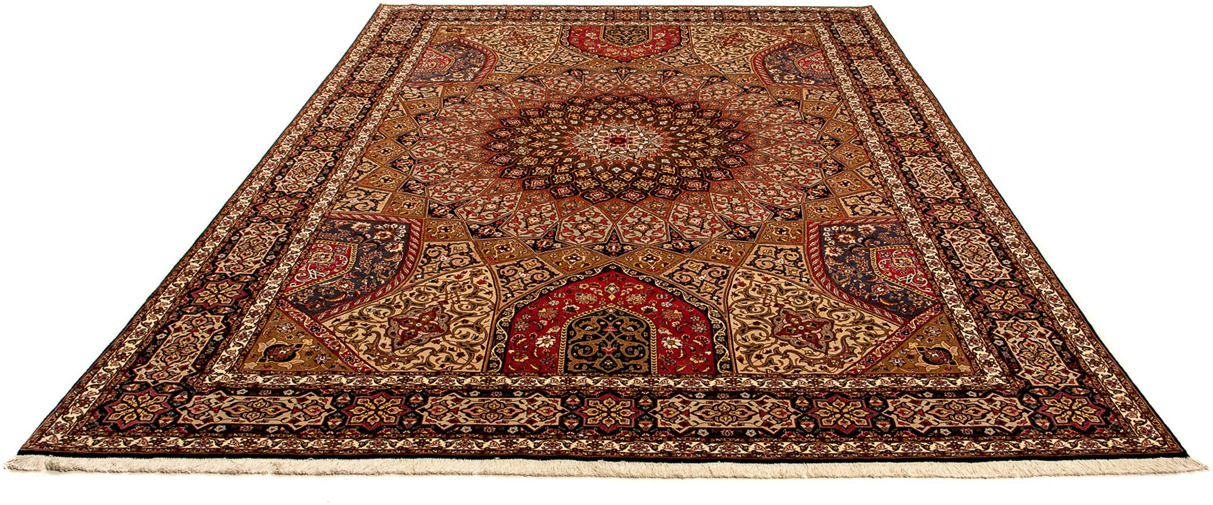 Image of morgenland Orientteppich »Perser - Täbriz - Royal - 352 x 255 cm - mehrfarbig«, rechteckig, 7 mm Höhe, Wohnzimmer, Handgeknüpft, Einzelstück mit Zertifikat bei Ackermann Versand Schweiz