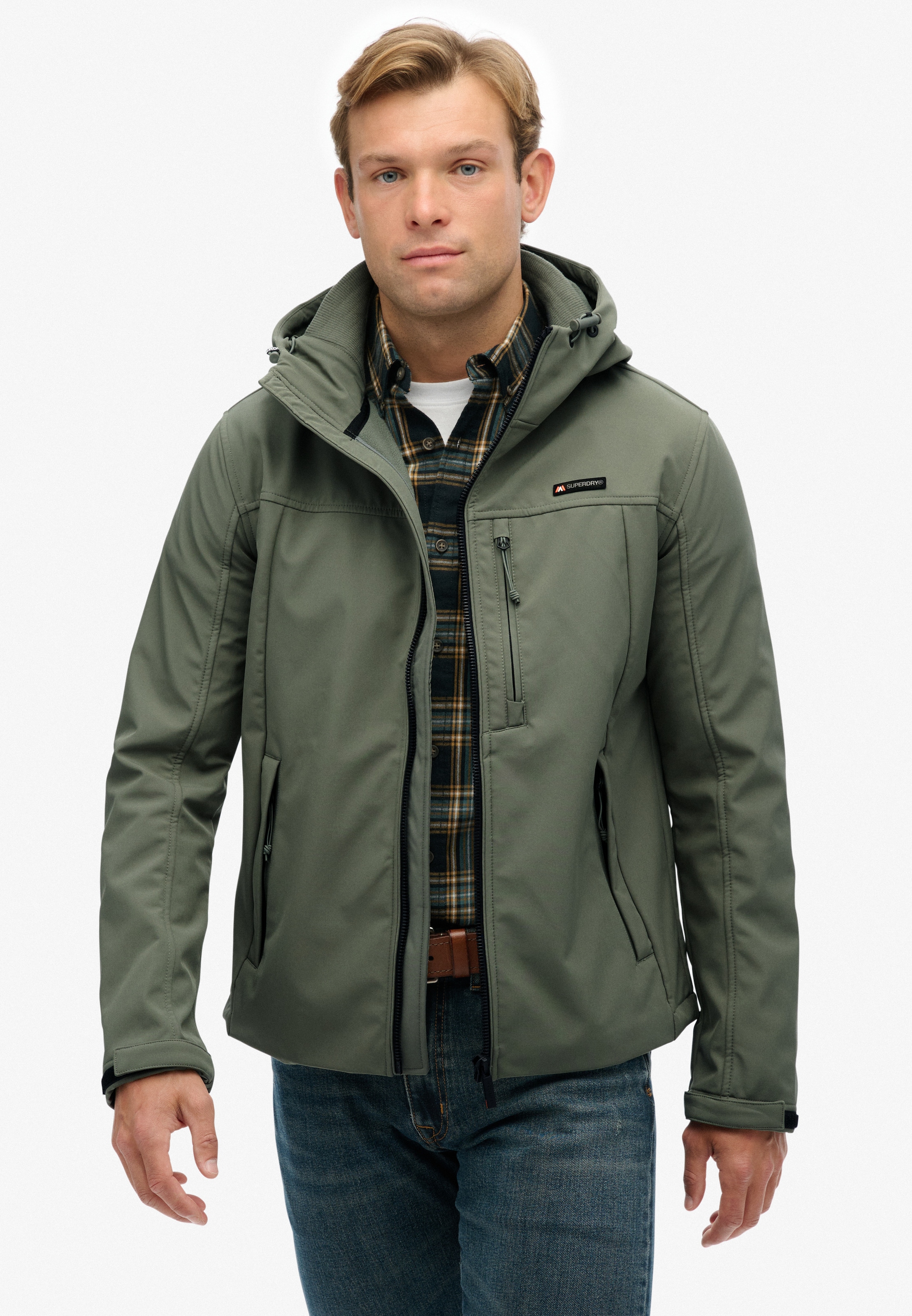 Superdry Veste d'extérieur »HOODED SOFT SHELL TREKKER JKT« mit Kapuze