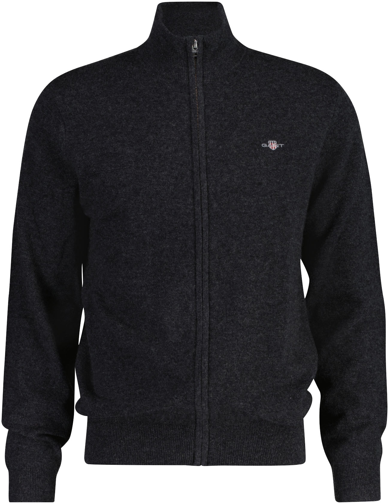 Gant Veste en tricot »EXTRAFINE LAMBSWOOL ZIP CARDIGAN« mit Logostickerei