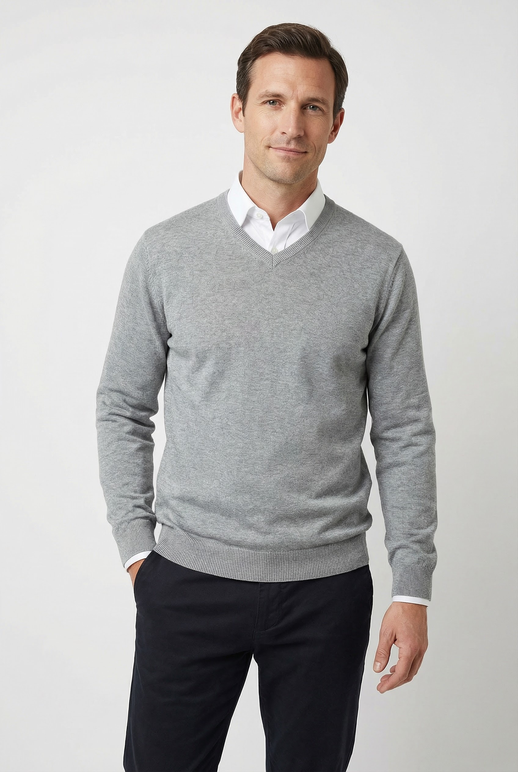 Image of MARVELIS Strickpullover V-Ausschnitt, regular fit, Baumwolle