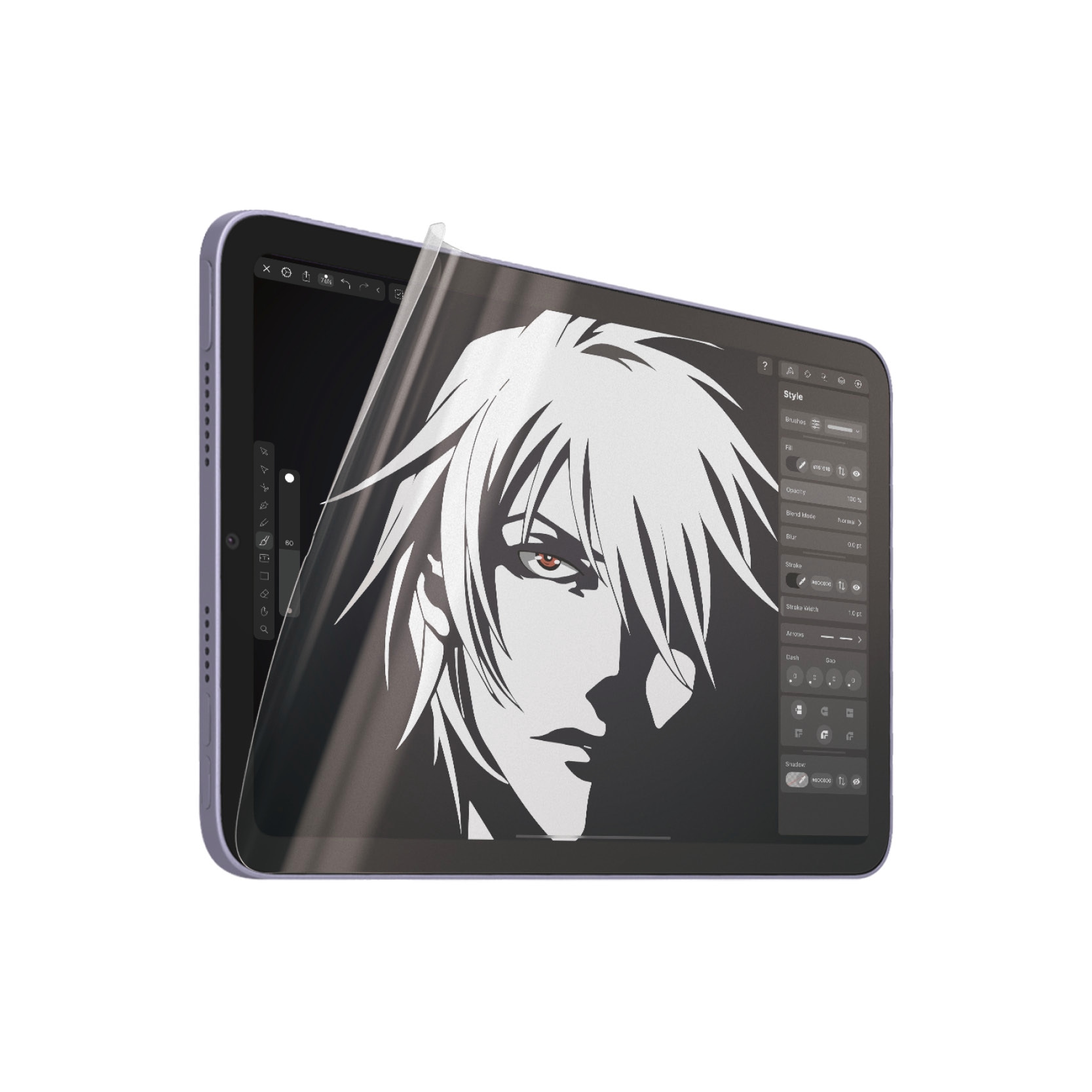 PanzerGlass Displayschutzfolie »Ultra-Wide Fit GraphicPaper Screen Protector«, für Apple iPad Mini 8.3, (1 St.), Papiertextur, Schutzfolie, Bildschirmschutz, kratz- & stossfest