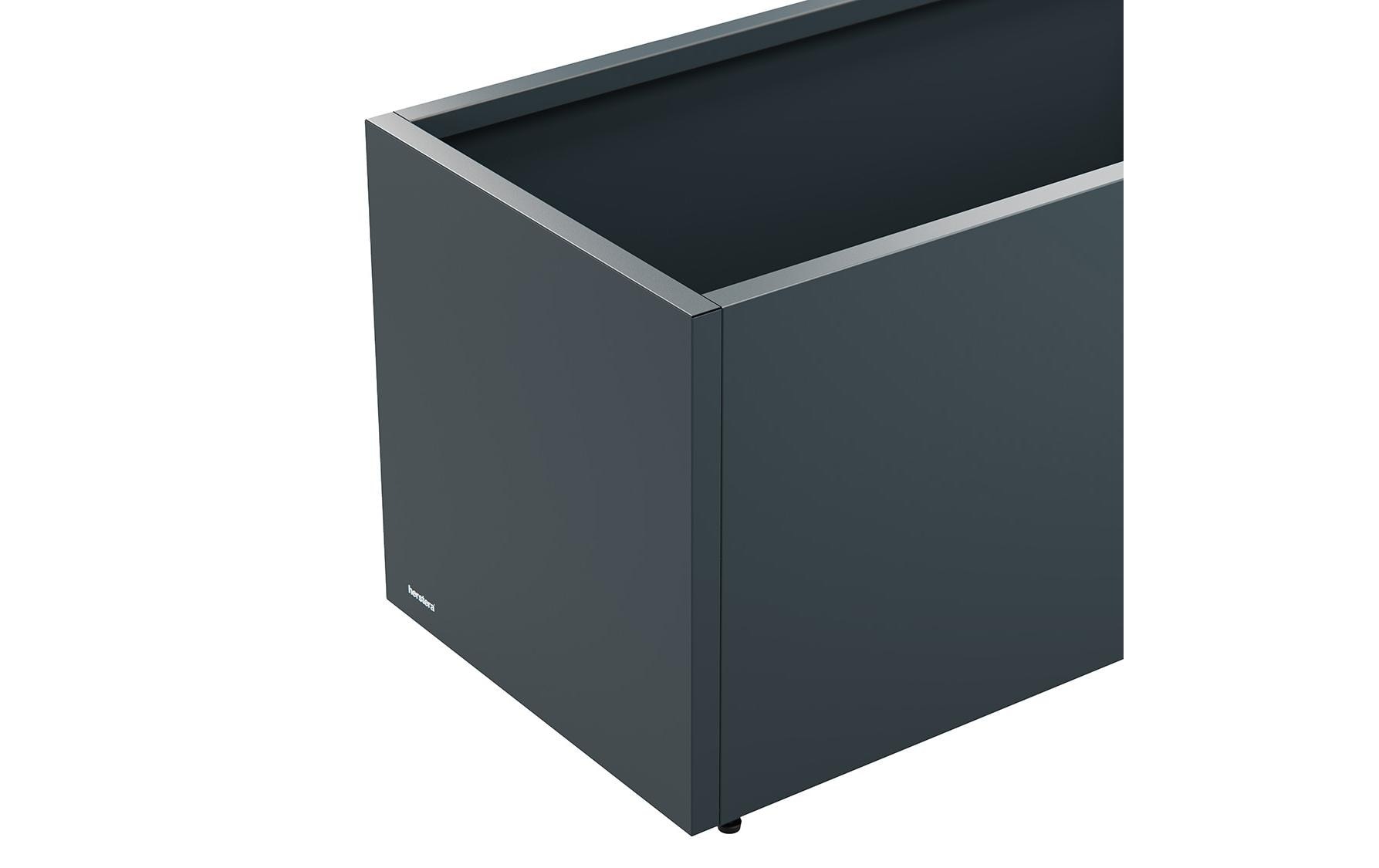 Herstera Garden Bac à plantes aus Stahl, 150x50x50 cm, anthrazit