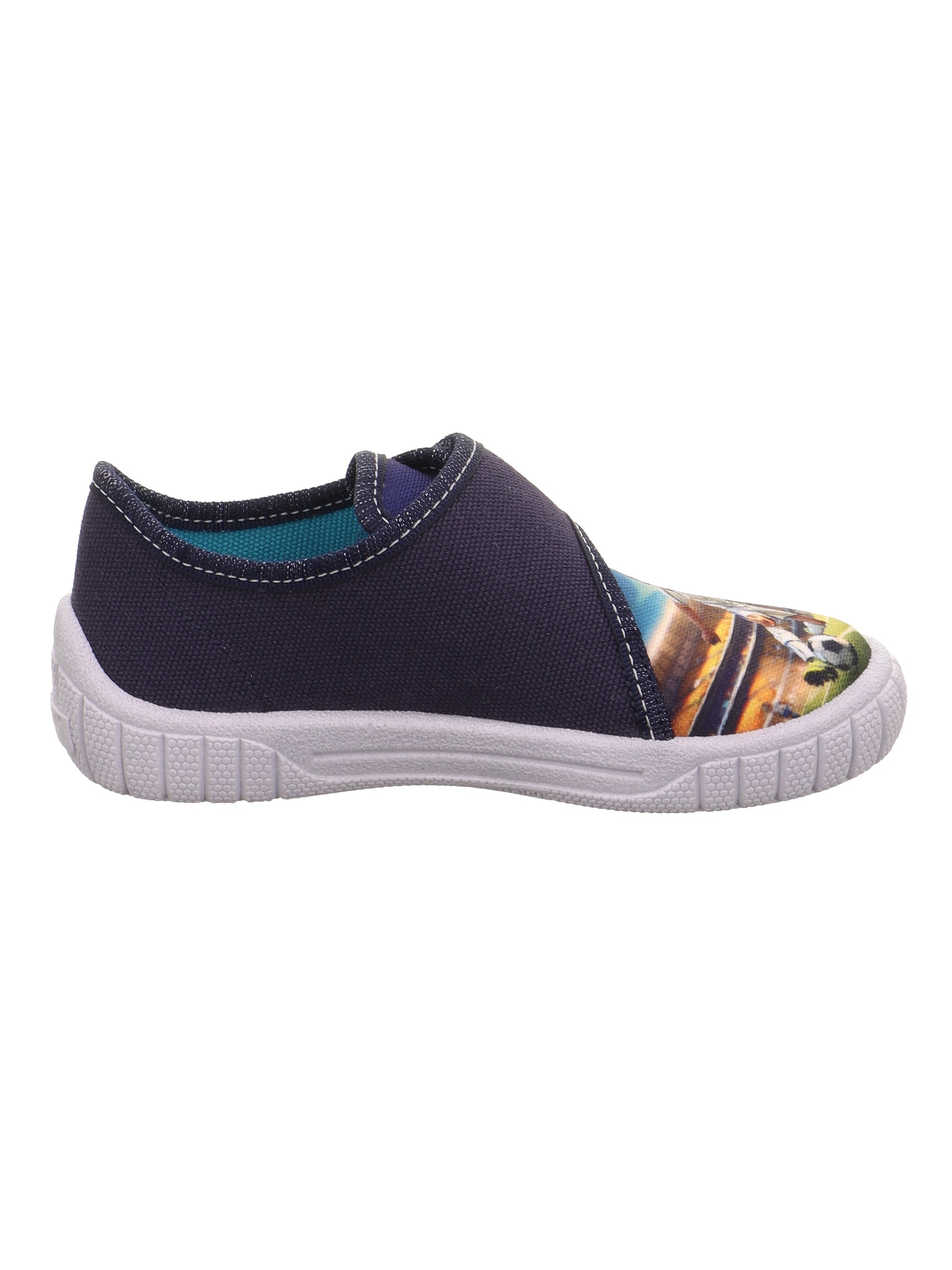Superfit Hausschuh »BILL, WMS: mittel«  Klettschuh mit coolem Motiv, Grössenschablone zum Download