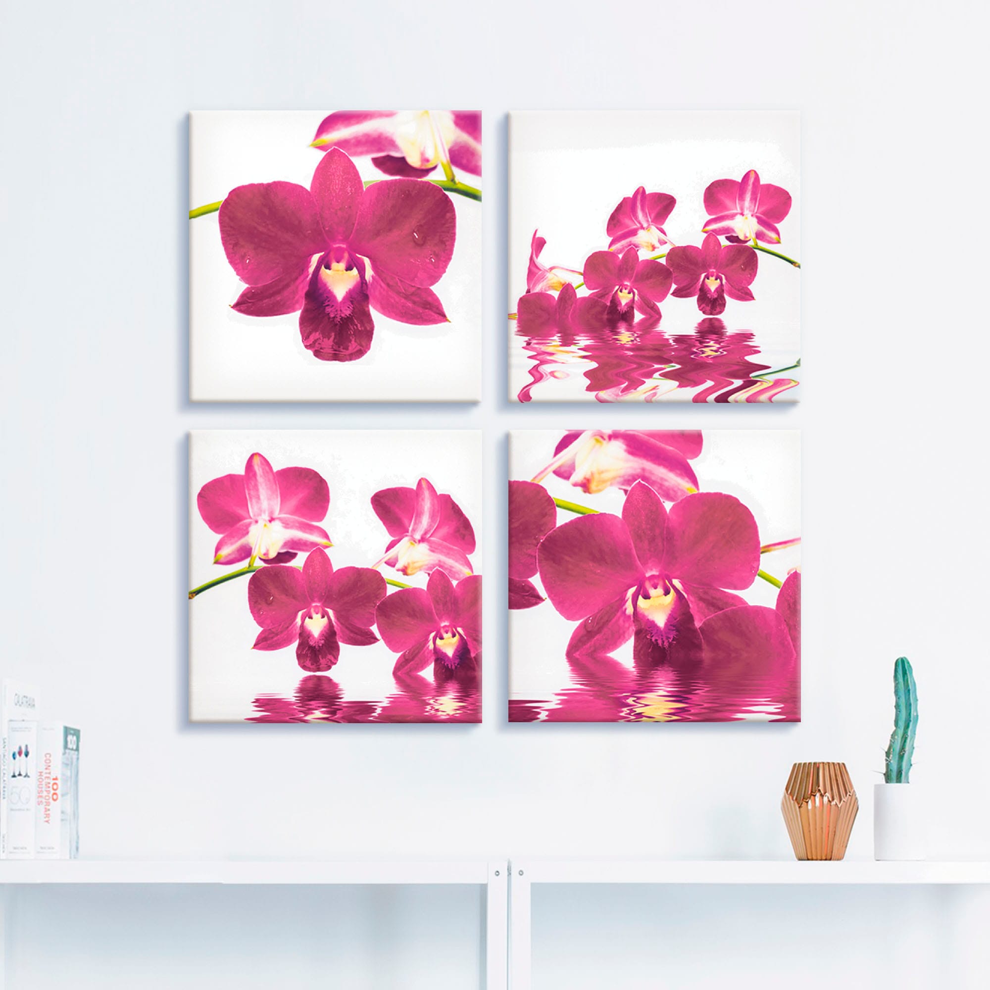 Artland Leinwandbild »Phalaenopsis Orchidee« Blumen 4 Stk. tlg. 4er Set, verschiedene Grössen