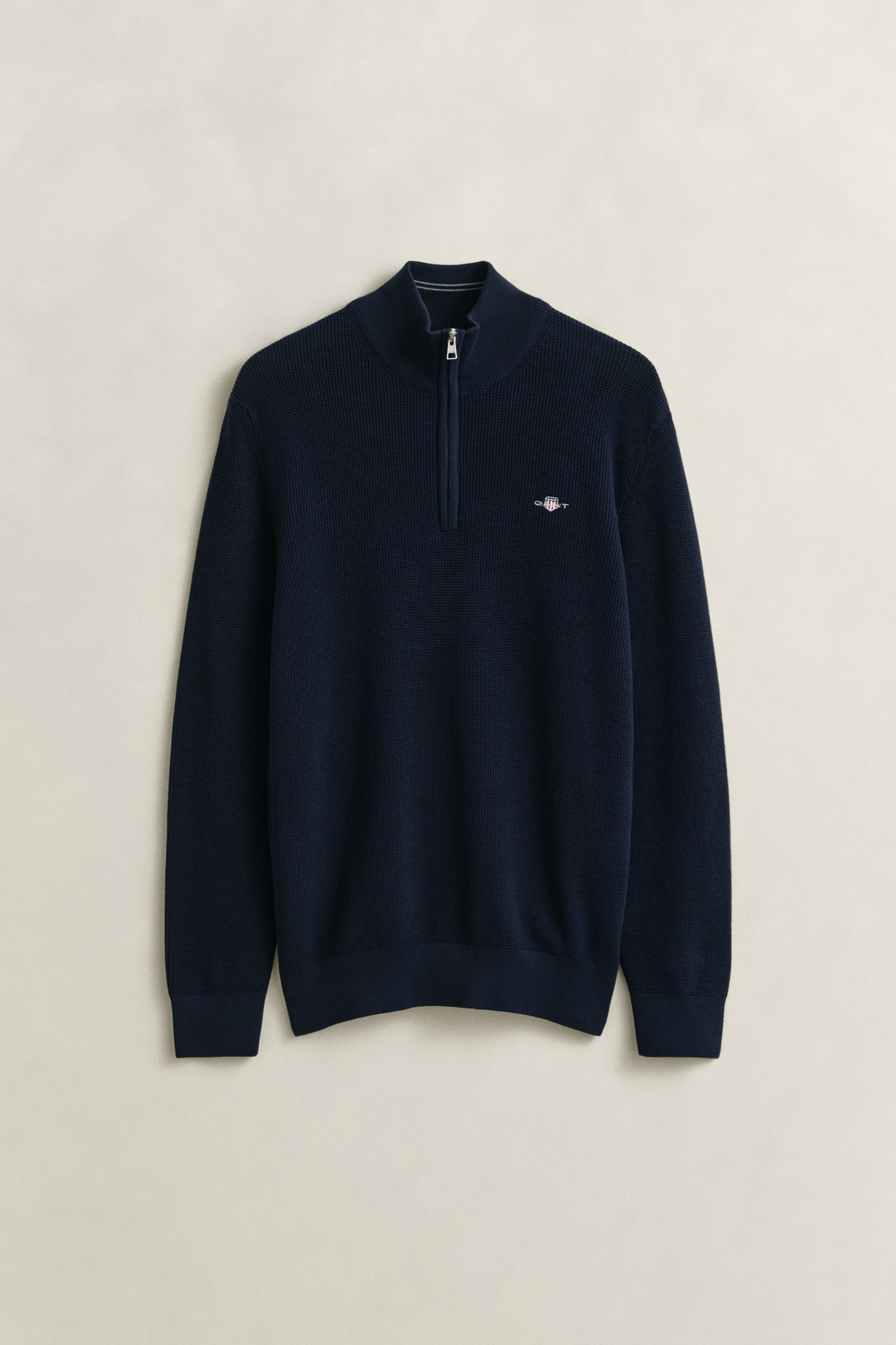 Gant Troyer »MICRO TEXTURED COTTON HALF ZIP« Regular fit avec col Troyer
