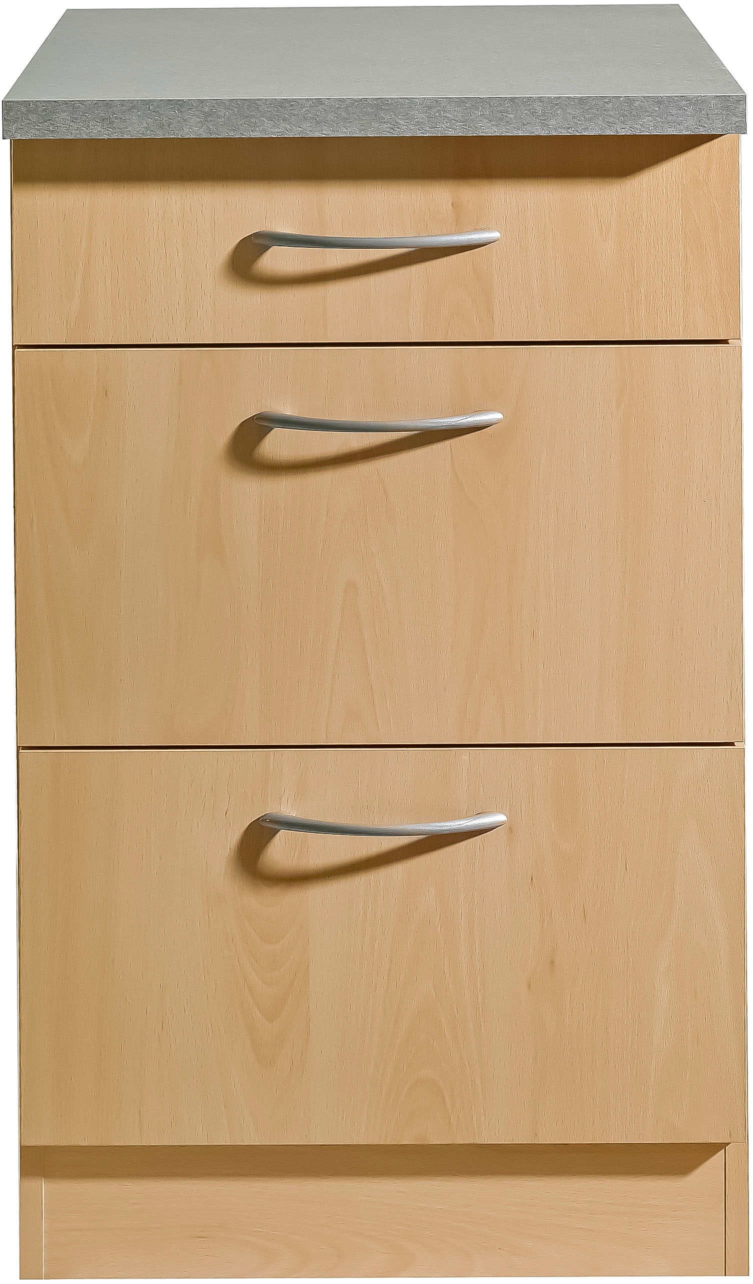 wiho Küchen Unterschrank "Kiel" 50 cm breit, 60 cm tief, mit 2 großen Auszügen und 1 Schublade