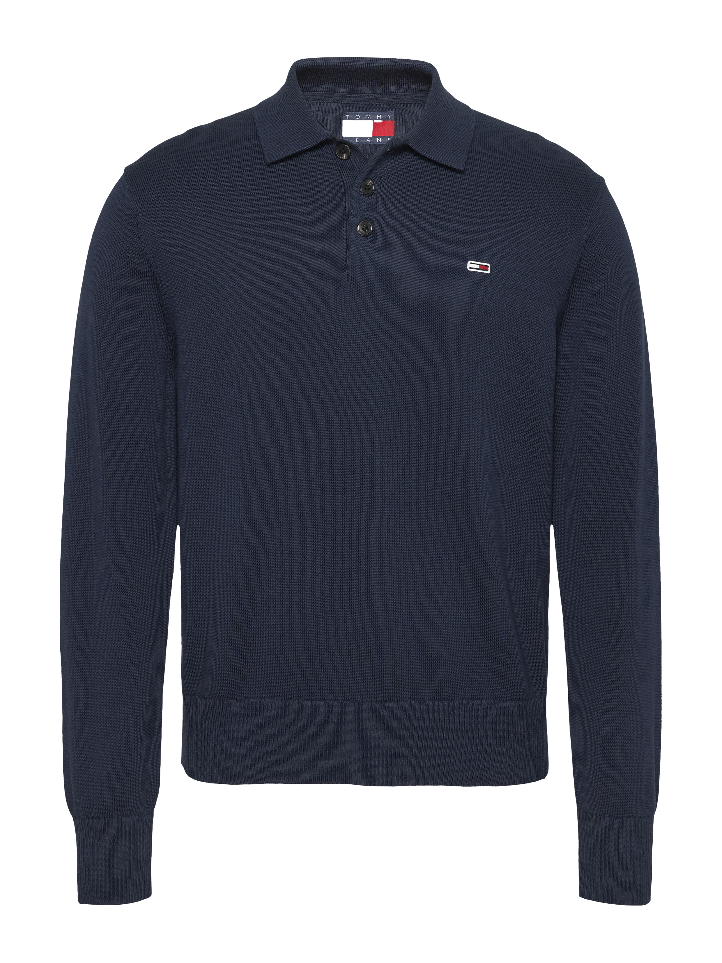 Tommy Jeans Polokragenpullover »TJM SLIM ESSENTIAL POLO SWEATER«, mit Logostickerei
