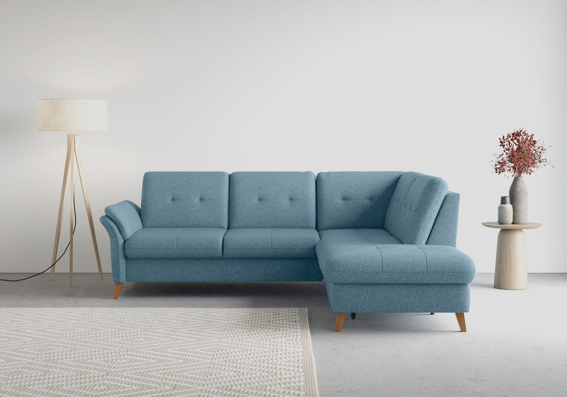 sit&more Ecksofa »Göteborg« inkl. Sitztiefenverstellung, wahlweise mit Bettfunktion & Bettkasten