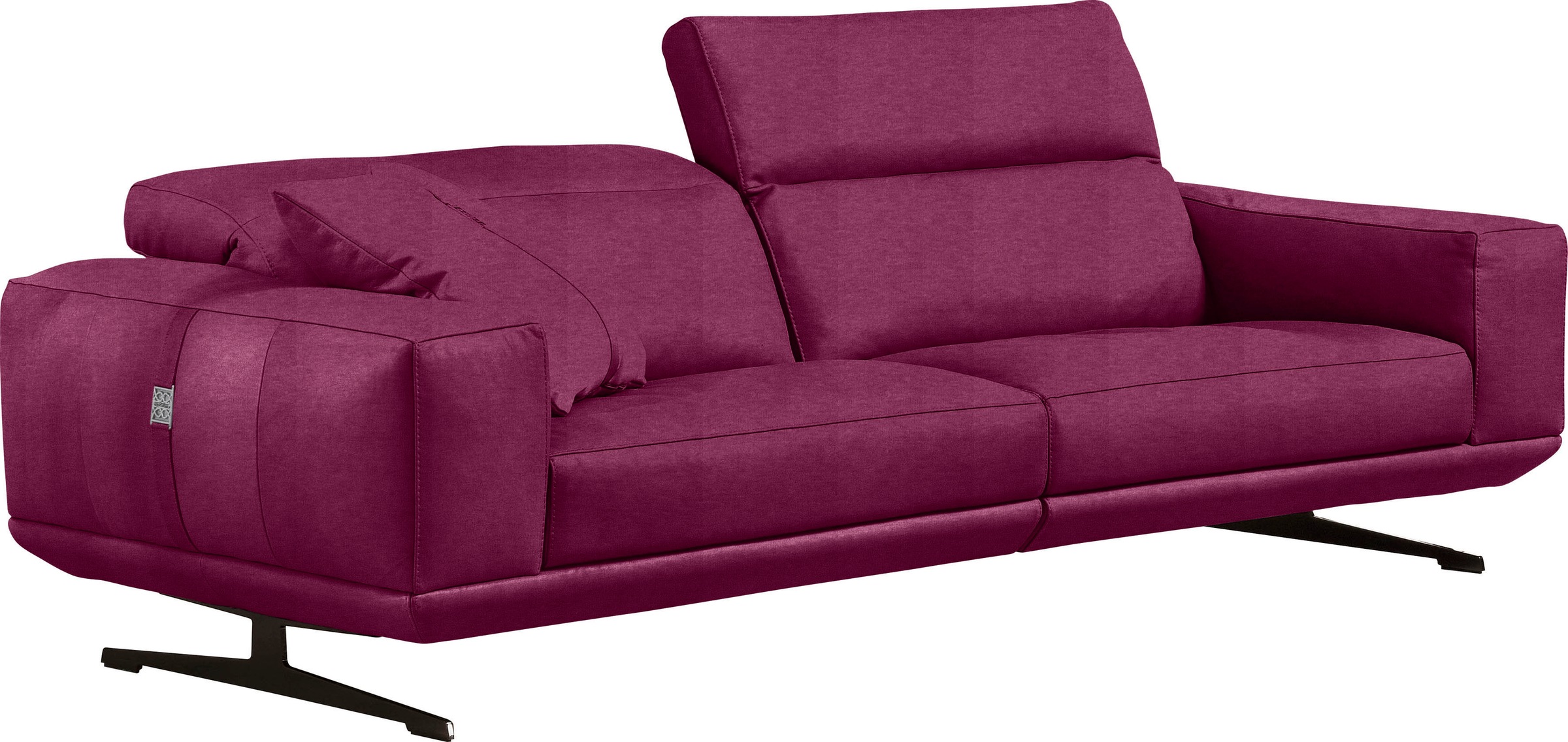 Egoitaliano 2,5-Sitzer »Gloria, super bequem und hochwertige Verarbeitung, edles Design«, beidseitig verstellbare Rückenelemente, mit Metallfüssen