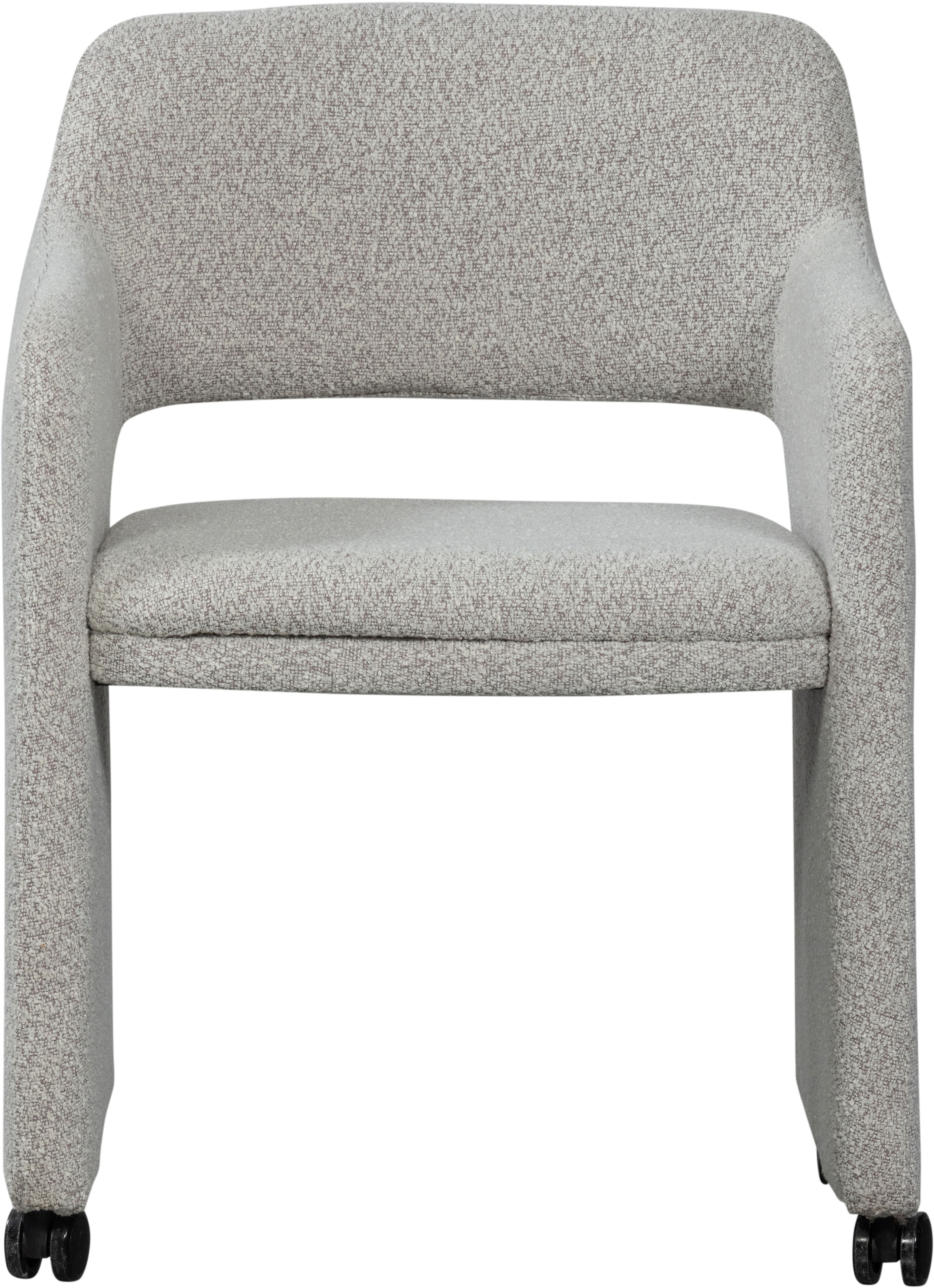 WOOOD Chaise de salle à manger »Lyric mit Ceyo-Bouclé-Bezug und Rollen B 59 x T 58 x H 79 cm« () Capacité de charge 120 kg, haute résistance à l'usure, livré monté