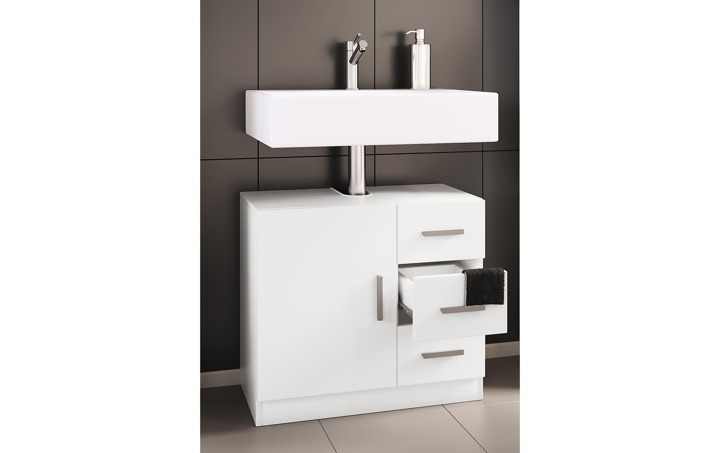 VCM Armoire sous lavabo »Zalo XL 63 x 56 cm«