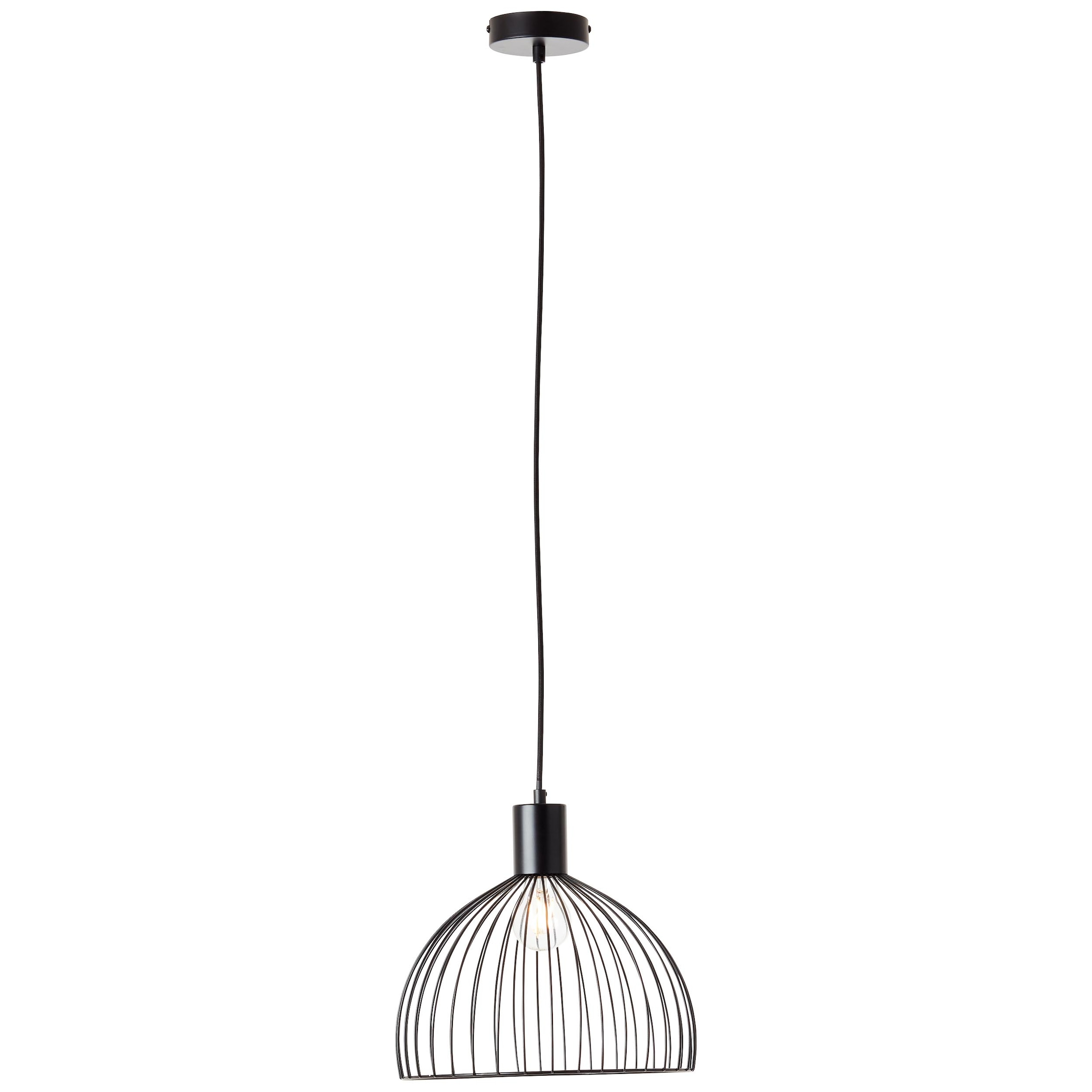 Brilliant Pendelleuchte »Blacky«, 1 flammig, Leuchtmittel E27 | ohne Leuchtmittel, im Retro Look, 132,5 cm Höhe, Ø 30 cm, E27, Metall, schwarz matt