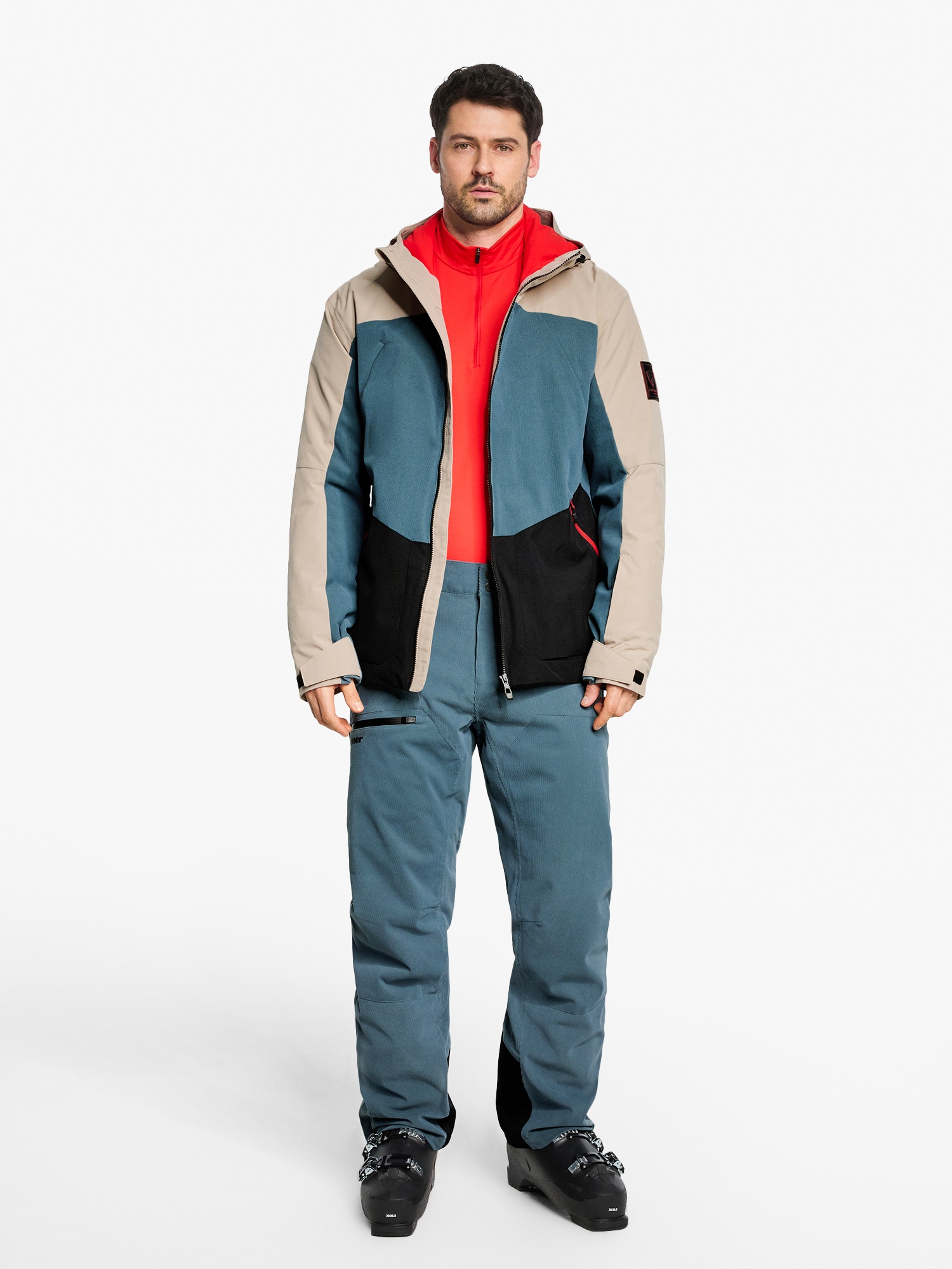 Ziener Skijacke »TOBIN-Z AQUASHIELD® HERREN« wasserdicht, winddicht, atmungsaktiv, elastisch, Kapuze